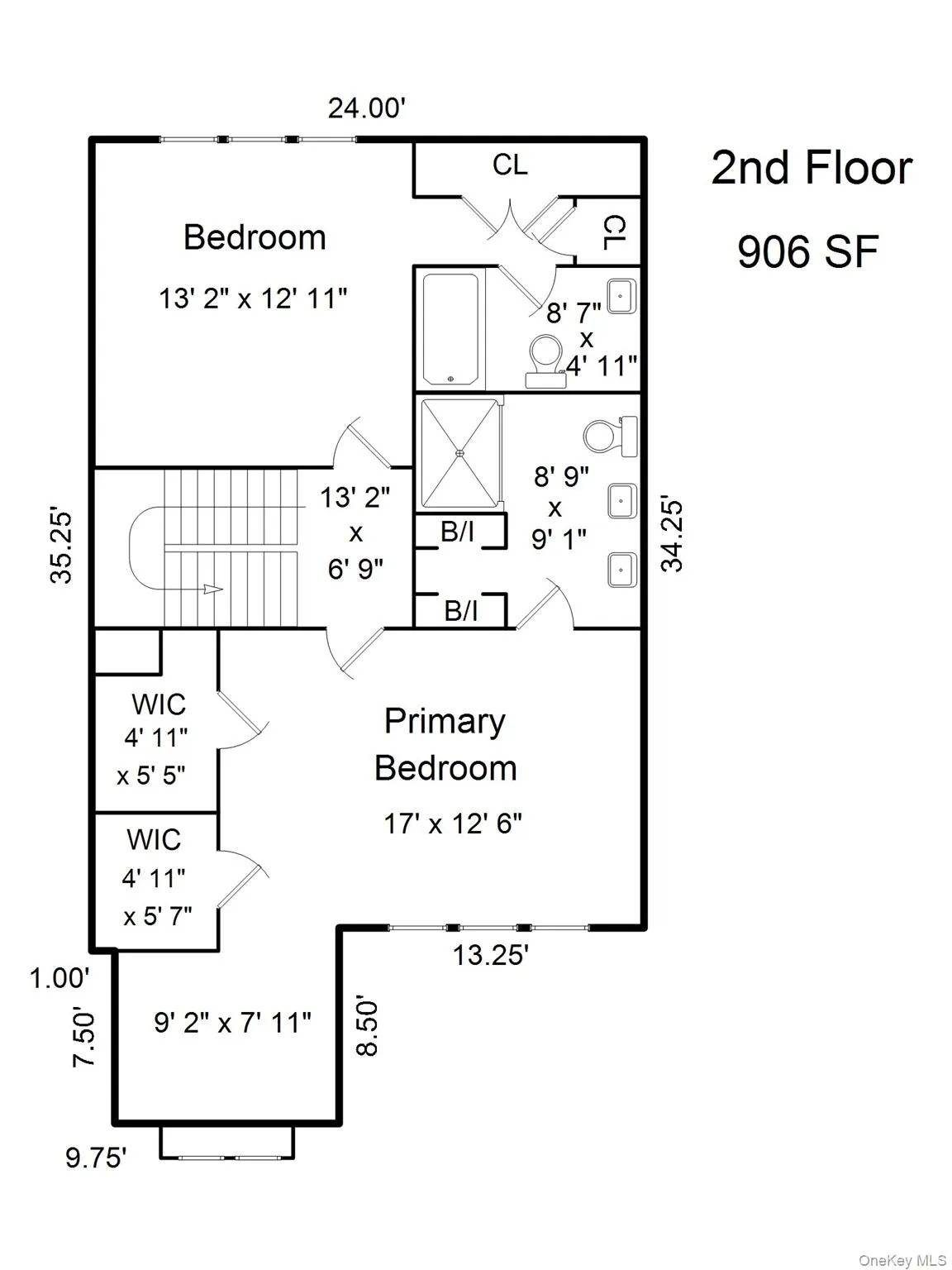 2nd Fl 906 SF 2nd Fl 906 SF