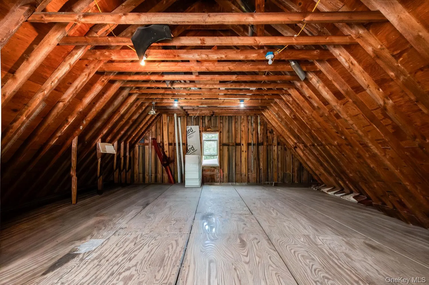 Attic space above garage Attic space above garage