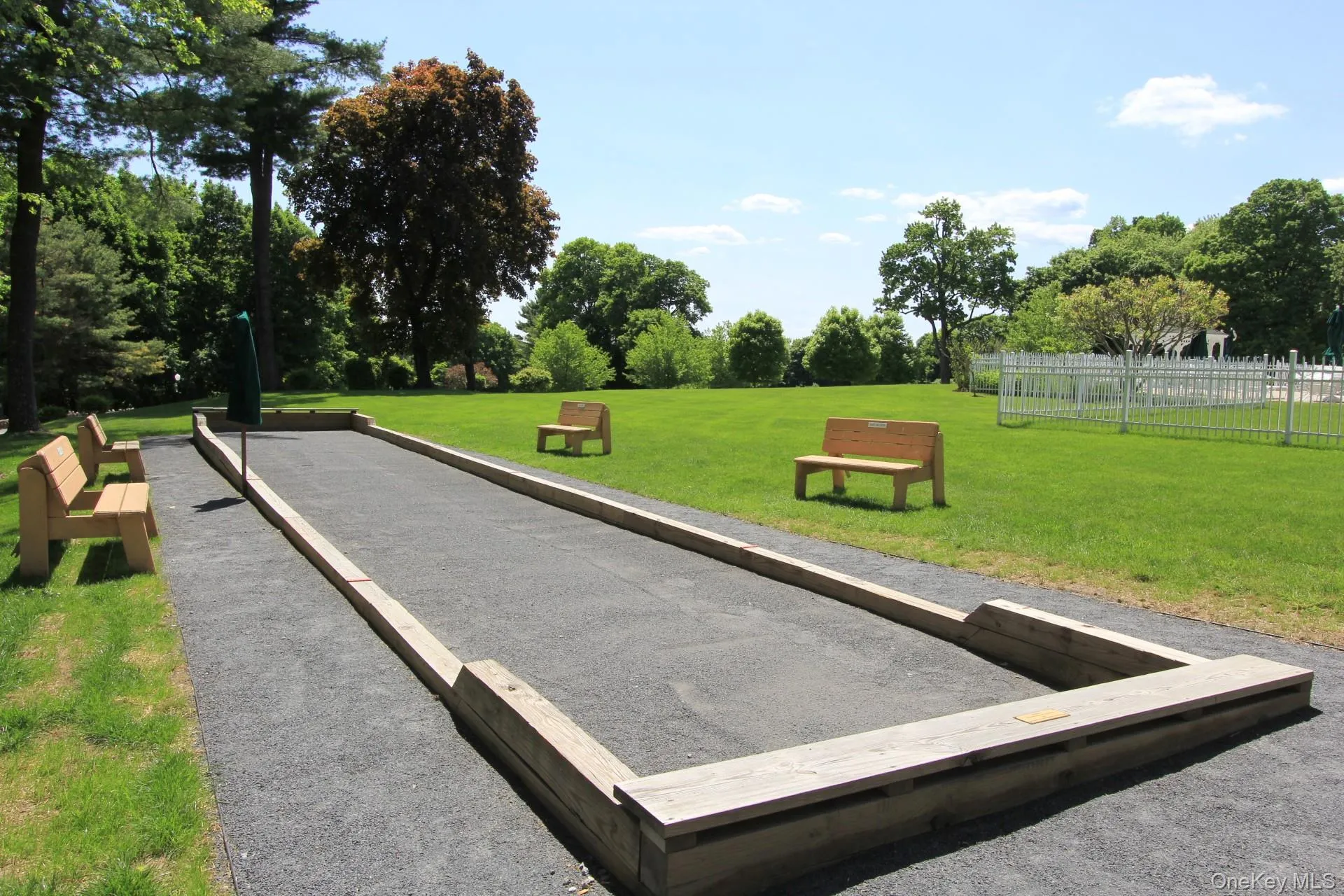 Enjoy a game of Bocce on a regulation court. Enjoy a game of Bocce on a regulation court.