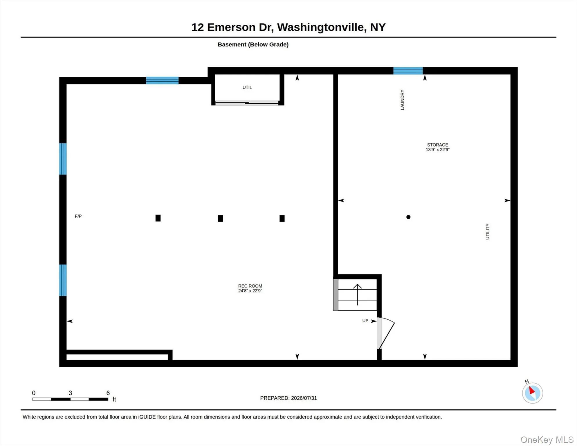 Partially finished basement with storage / laundry area Partially finished basement with storage / laundry area