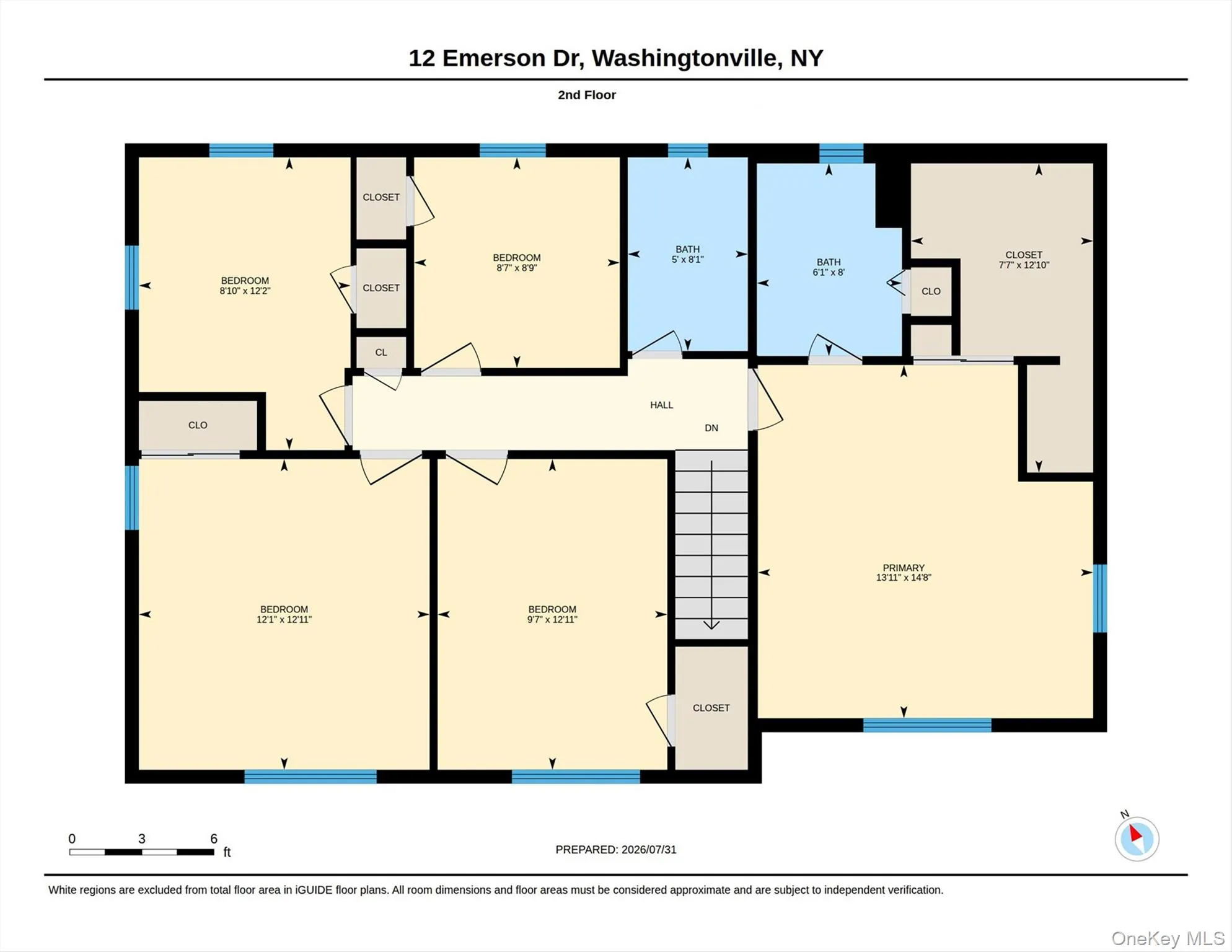 Upper level with 5 bedrooms Upper level with 5 bedrooms