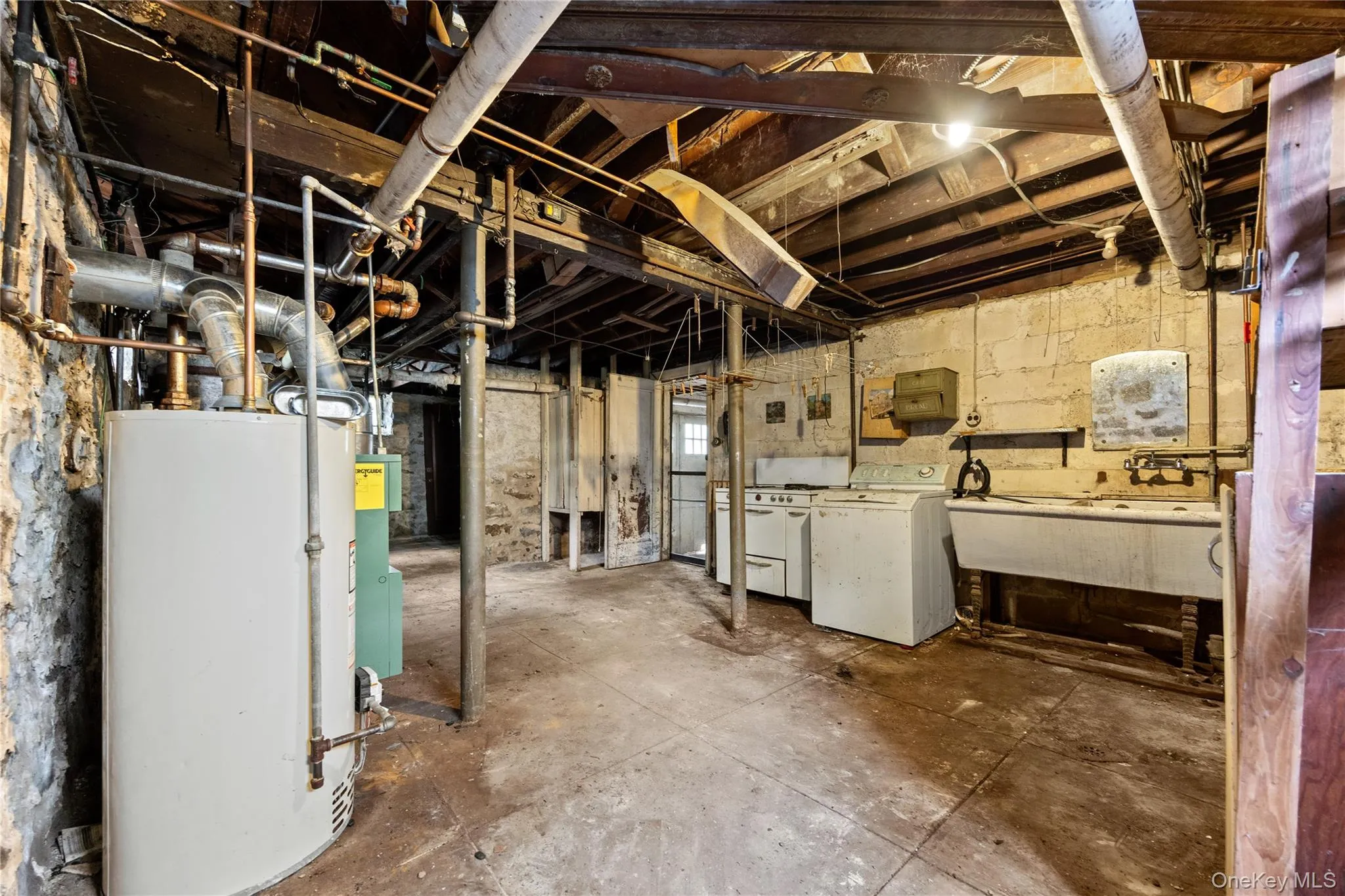 Unfinished basement. Unfinished basement.