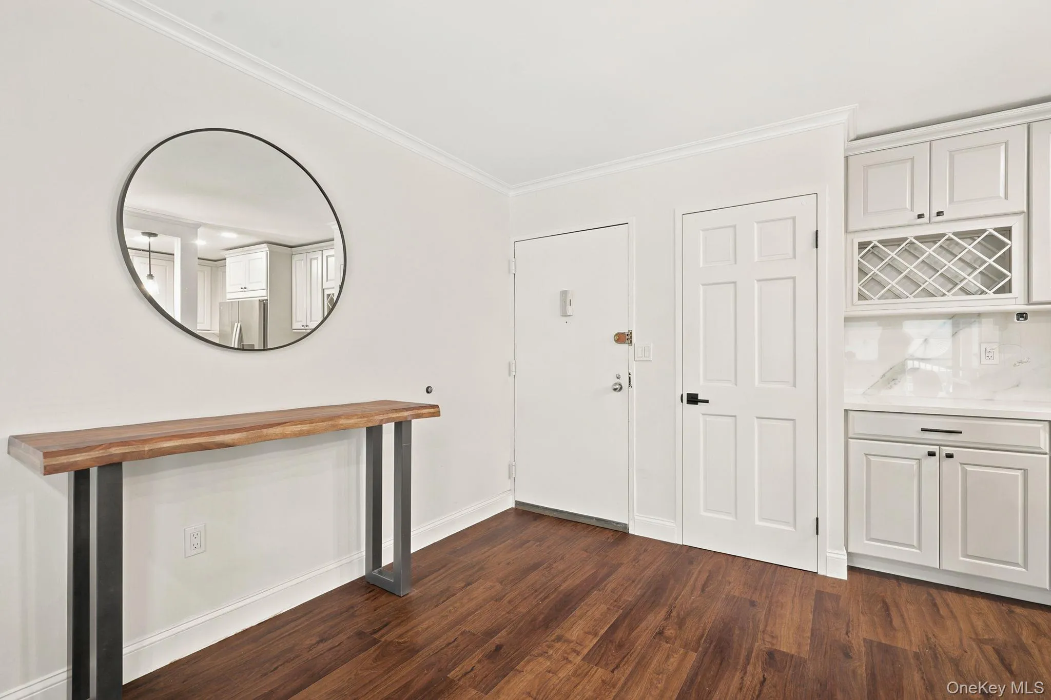 Pantry with built-in wine rack Pantry with built-in wine rack