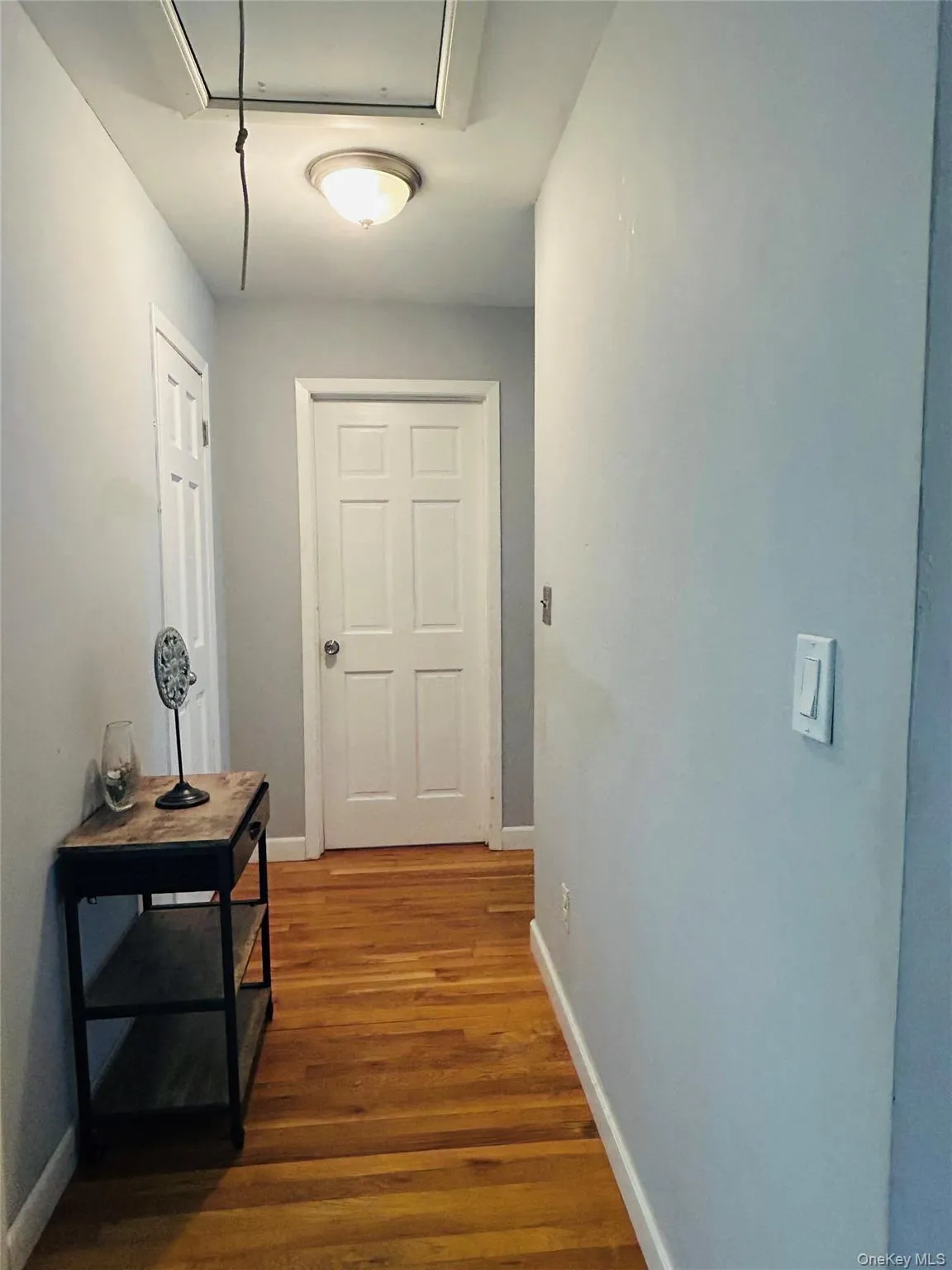 From view of kitchen looking at master Bedroom Door From view of kitchen looking at master Bedroom Door