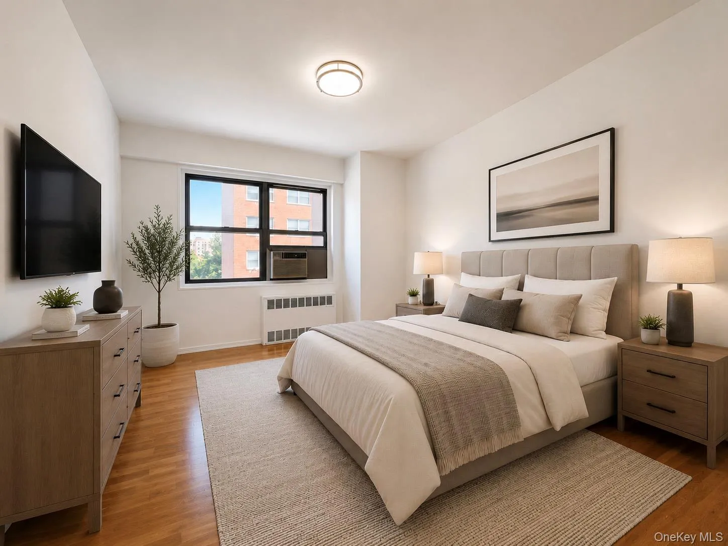 Bedroom virtually staged with furniture Bedroom virtually staged with furniture