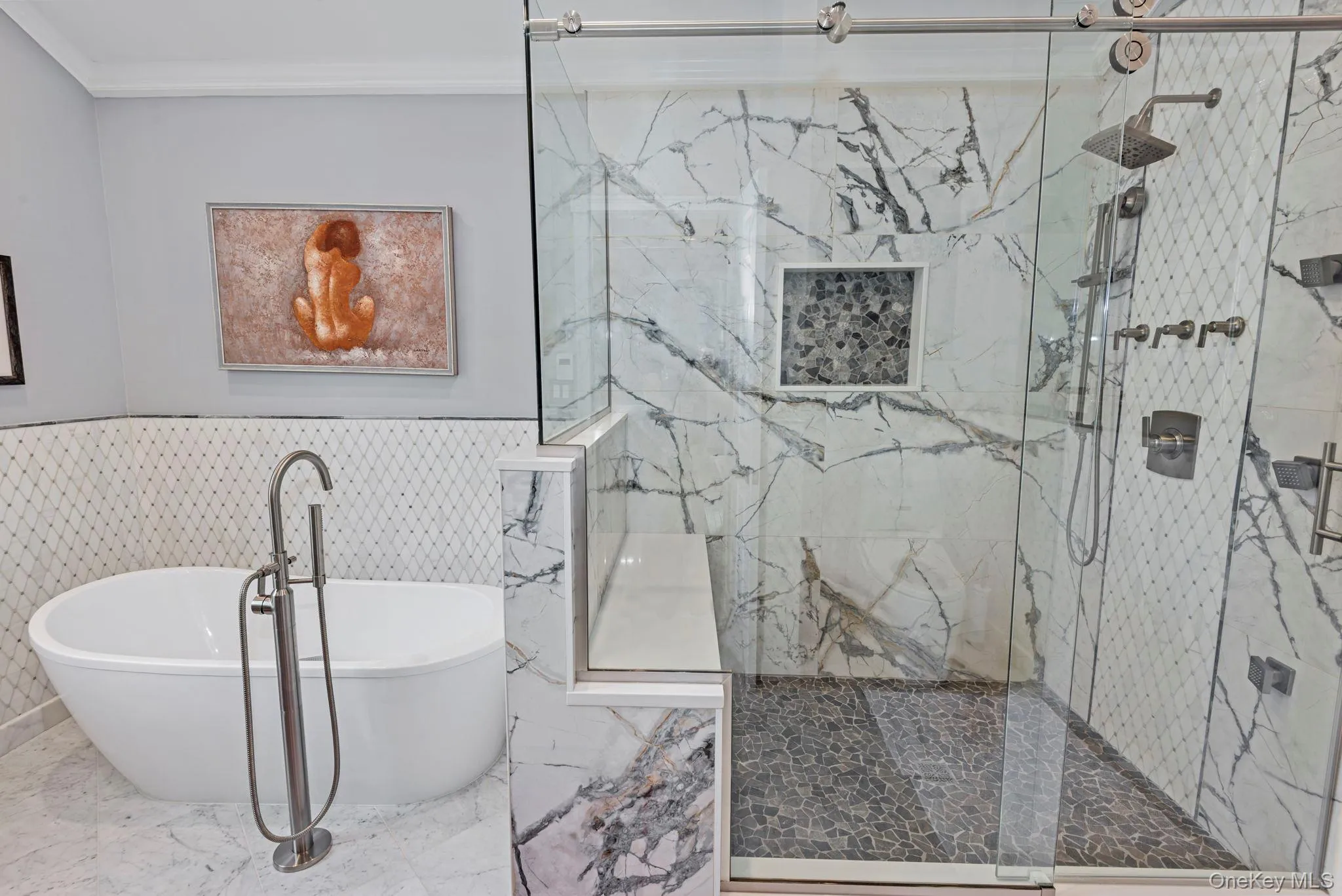 New EnSuite is Resplendent in Marble & Custom Accents! New EnSuite is Resplendent in Marble & Custom Accents!