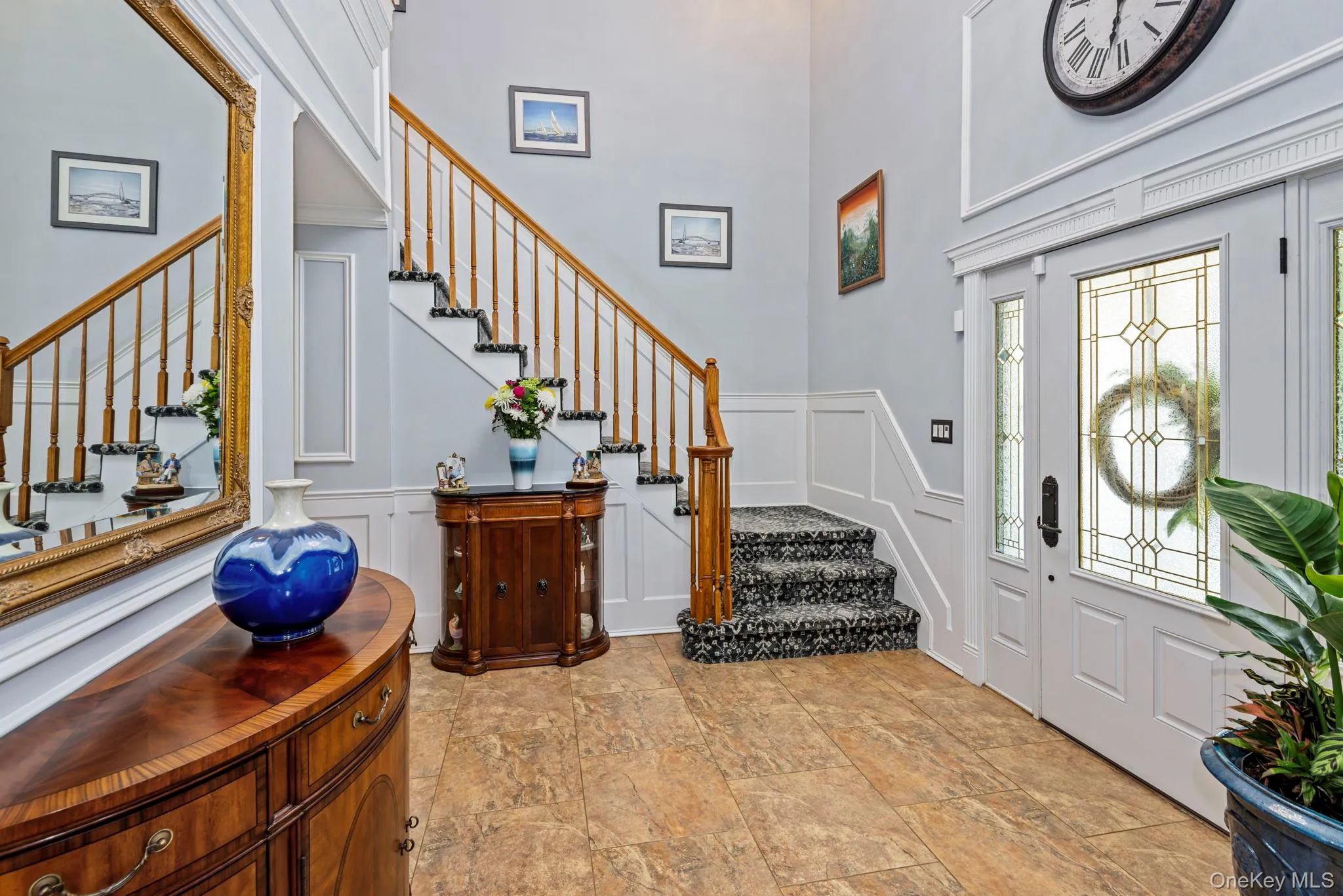 Grand Foyer w/ Imported Chandelier, Custom Woodwork, Radiant Heat Grand Foyer w/ Imported Chandelier, Custom Woodwork, Radiant Heat
