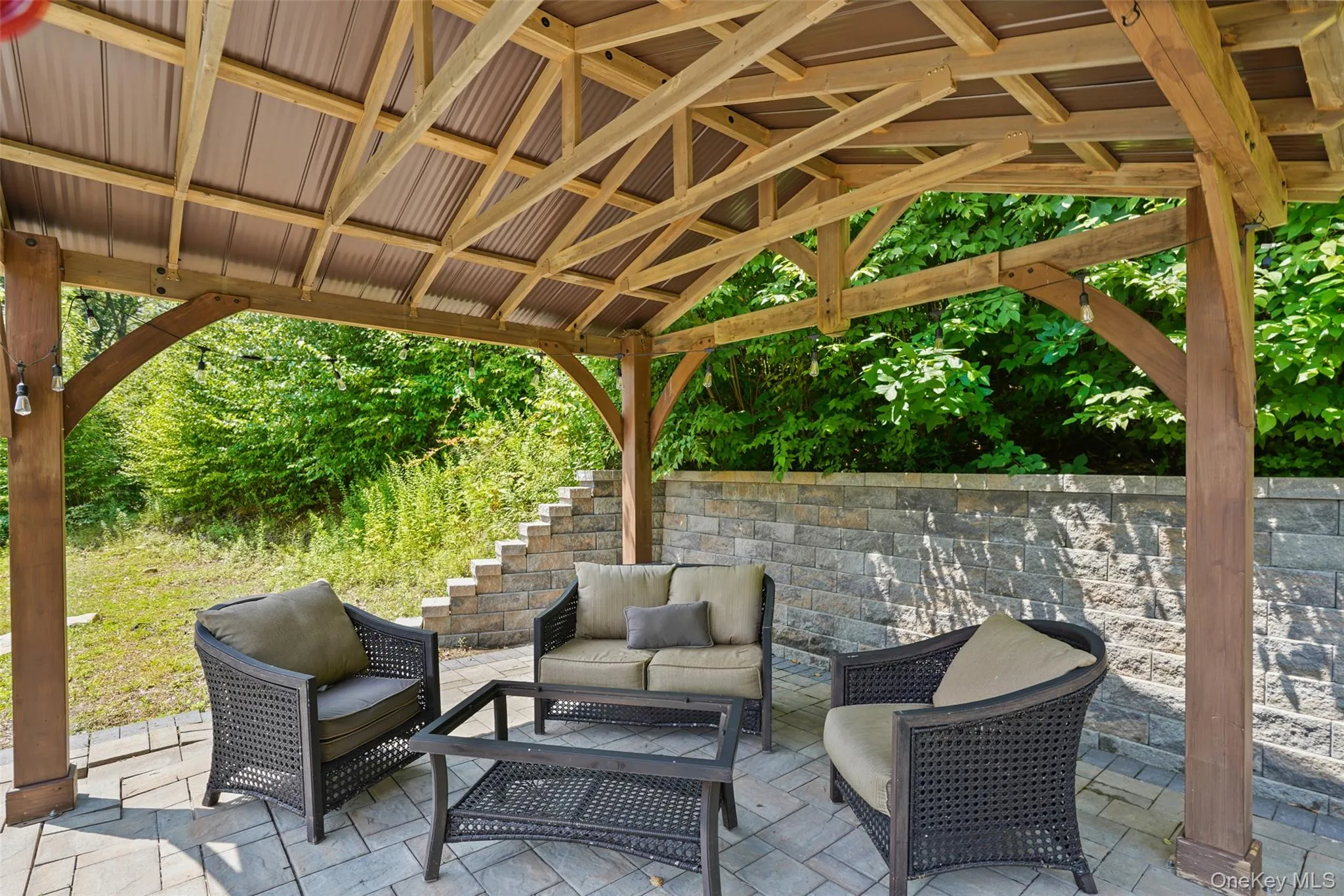 Open Gazebo Patio with stone pavers Open Gazebo Patio with stone pavers