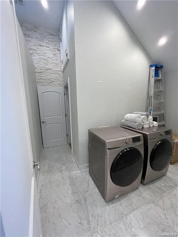 Washer and dryer conveniently located in laundry room Washer and dryer conveniently located in laundry room