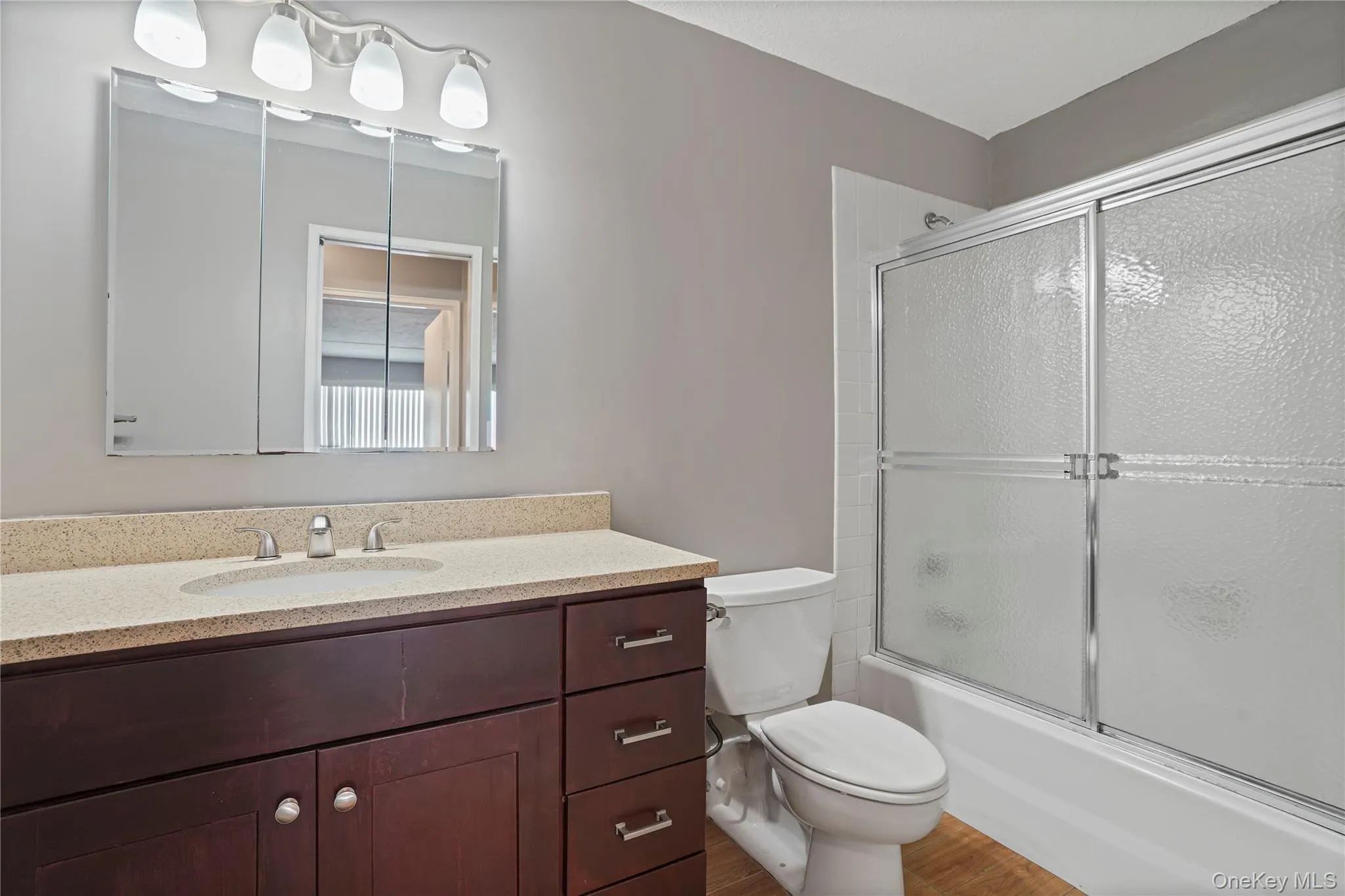 This bathroom has been completely remodeled.X This bathroom has been completely remodeled.X