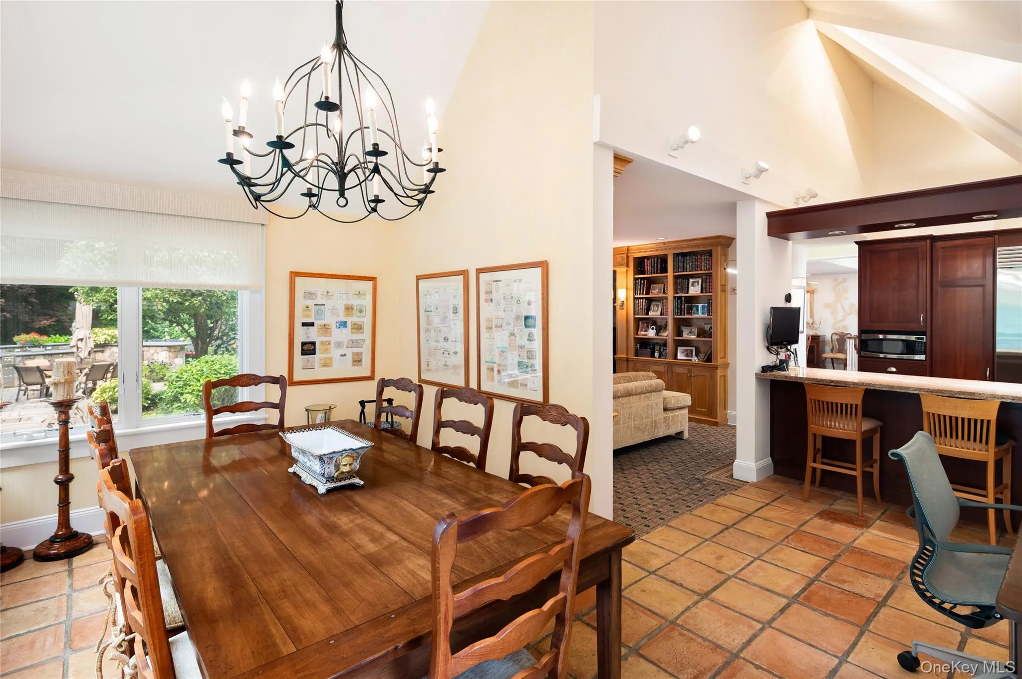 View showing easy access from kitchen and family room. View showing easy access from kitchen and family room.