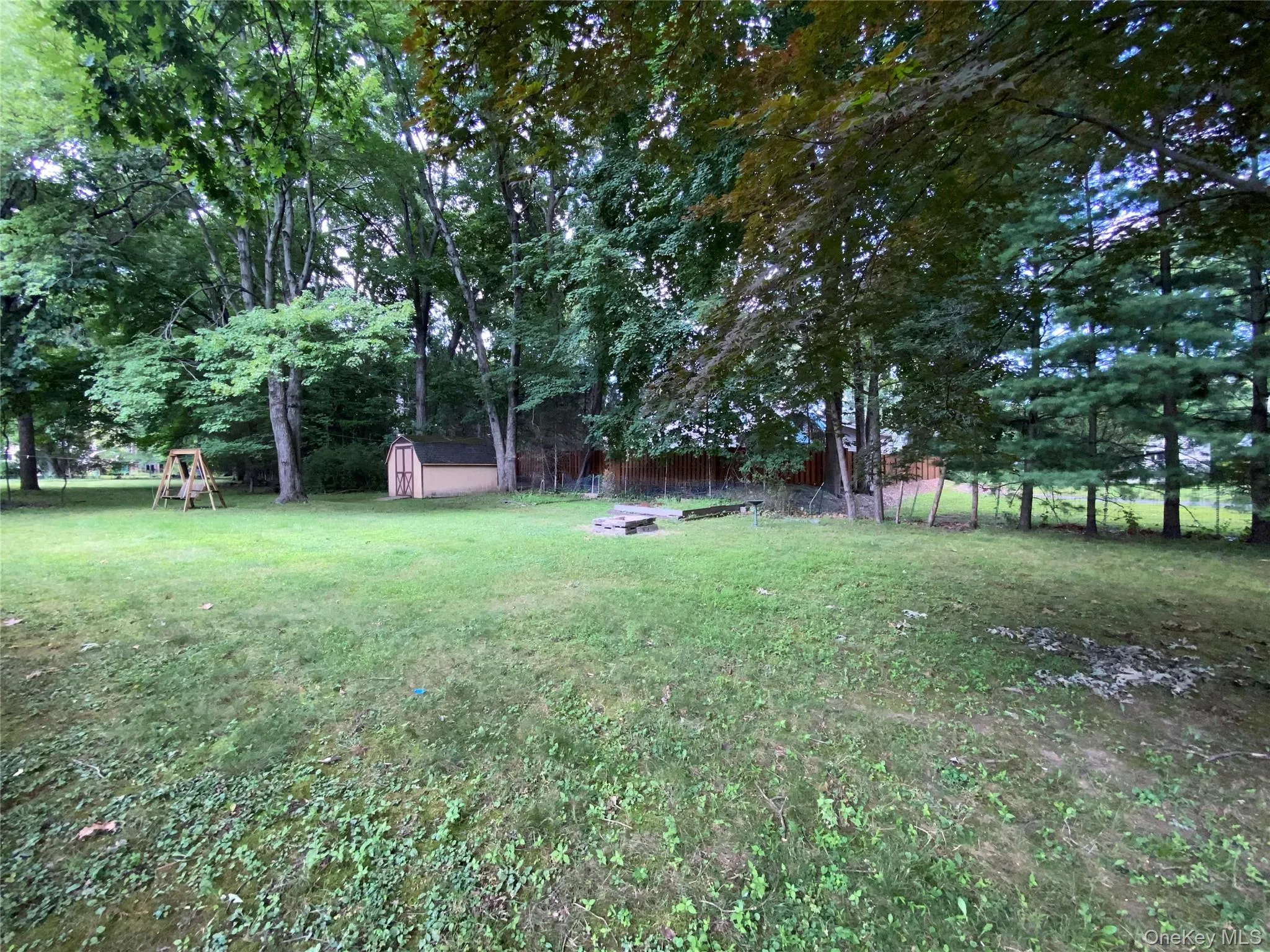 Spacious wide open private flat backyard with wooden swing and room for a pool or possibly even a pickleball court Spacious wide open private flat backyard with wooden swing and room for a pool or possibly even a pickleball court