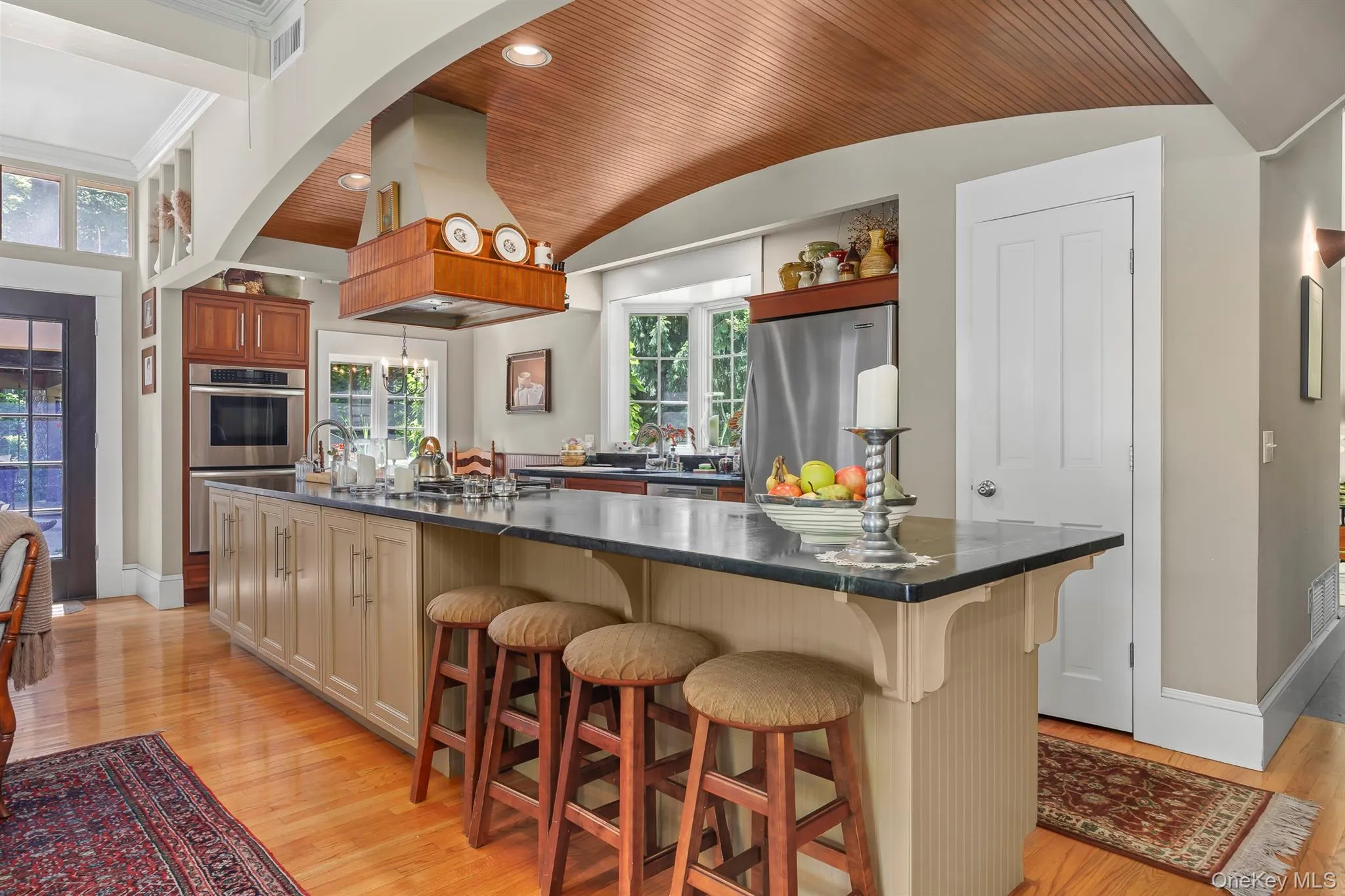A wonderful chefs kitchen with large pantry is perfect for those who love to entertain A wonderful chefs kitchen with large pantry is perfect for those who love to entertain