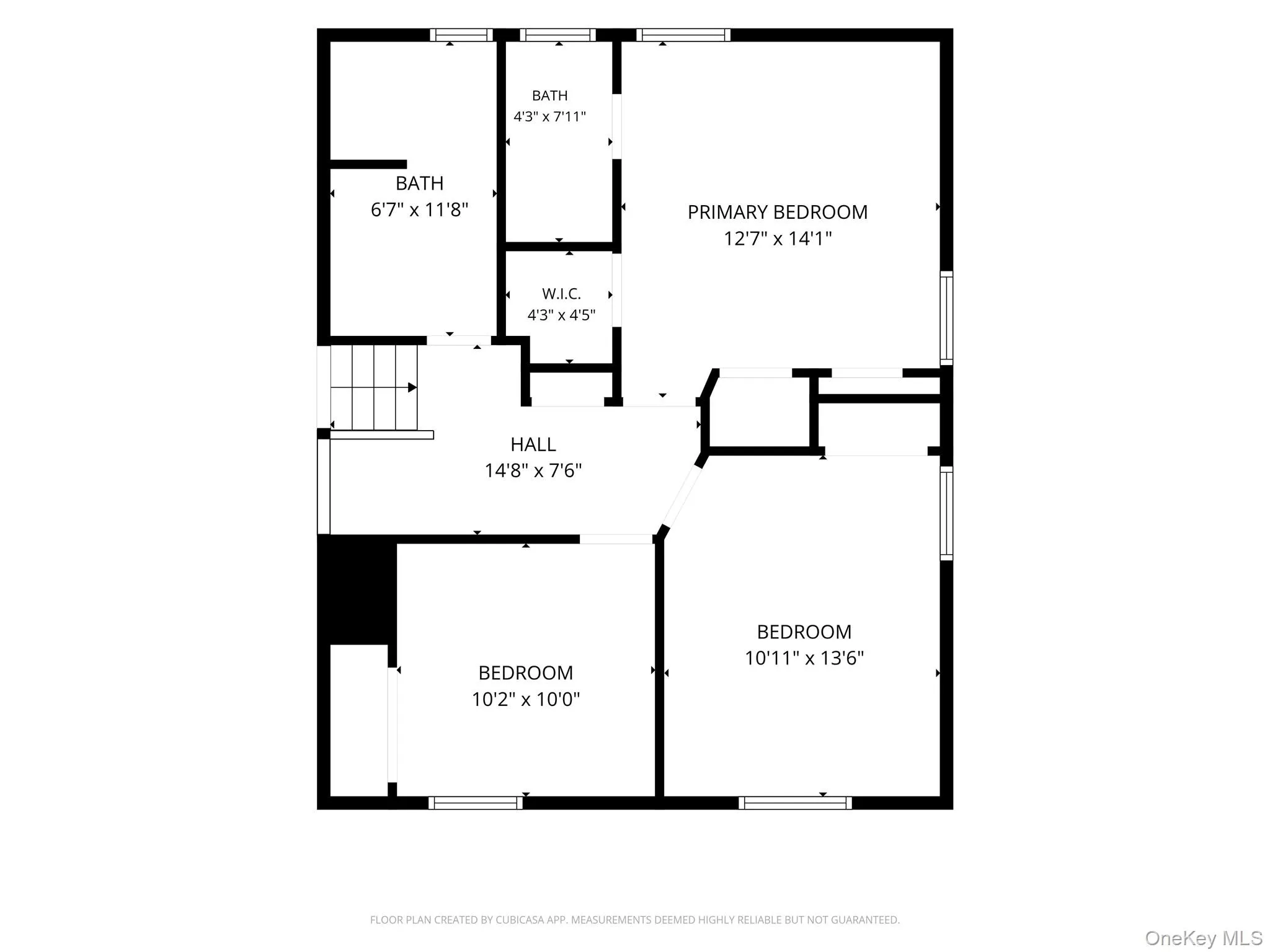 Upper level - 3 bedrooms and 2 bathrooms, hall closet, pull down attic storage Upper level - 3 bedrooms and 2 bathrooms, hall closet, pull down attic storage
