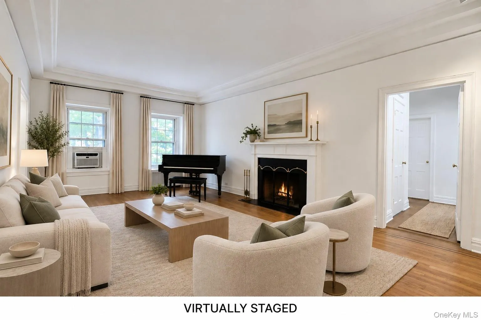 Virtually Staged – Virtually staged to showcase the living room’s generous size and flexible layout. Virtually Staged – Virtually staged to showcase the living room’s generous size and flexible layout.