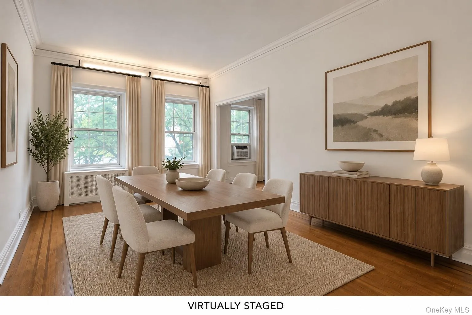 Virtually Staged – Virtually staged to illustrate the dining room’s size and entertaining potential. Virtually Staged – Virtually staged to illustrate the dining room’s size and entertaining potential.