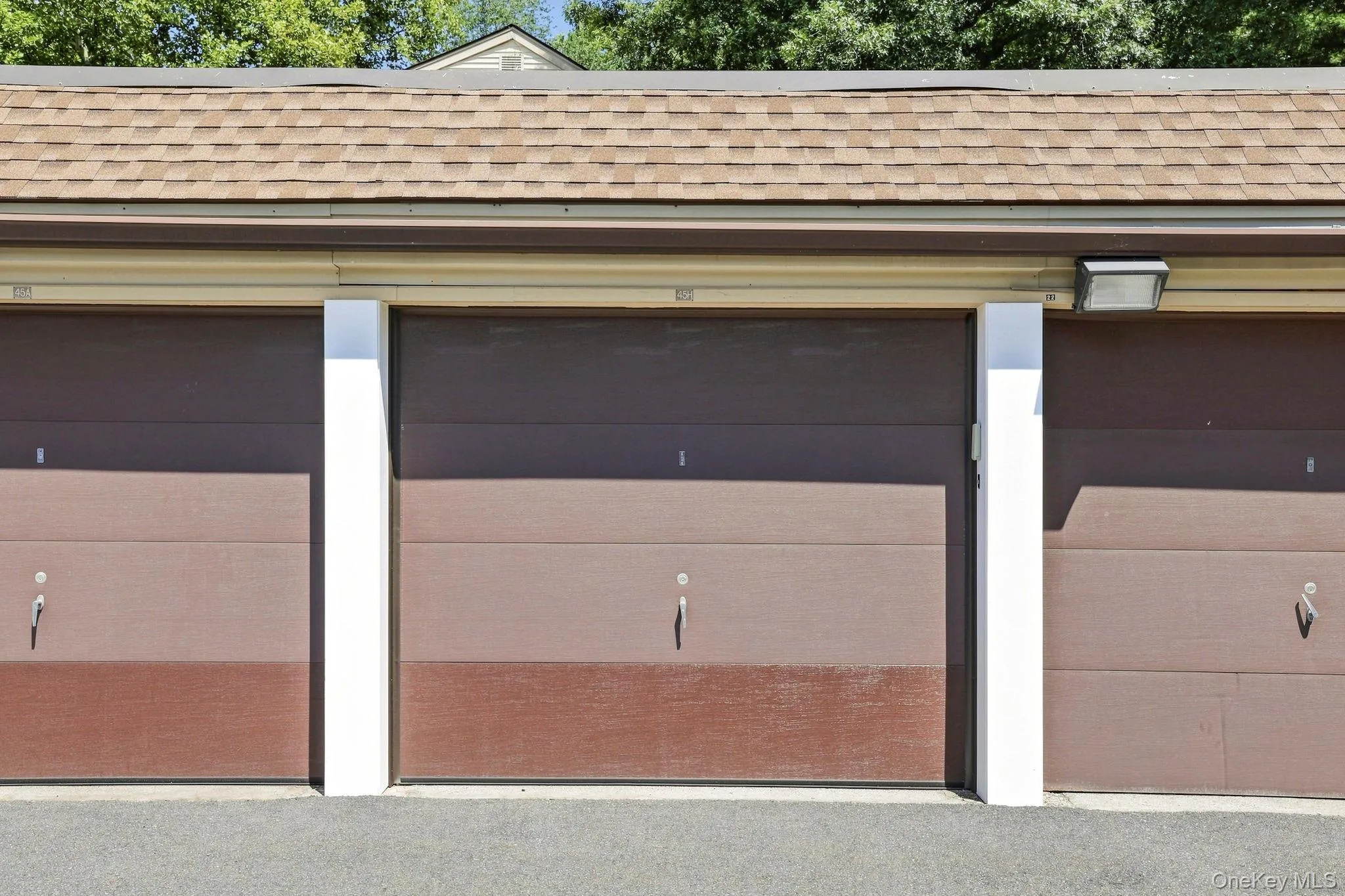 Garage with automatic door opener and keypad Garage with automatic door opener and keypad