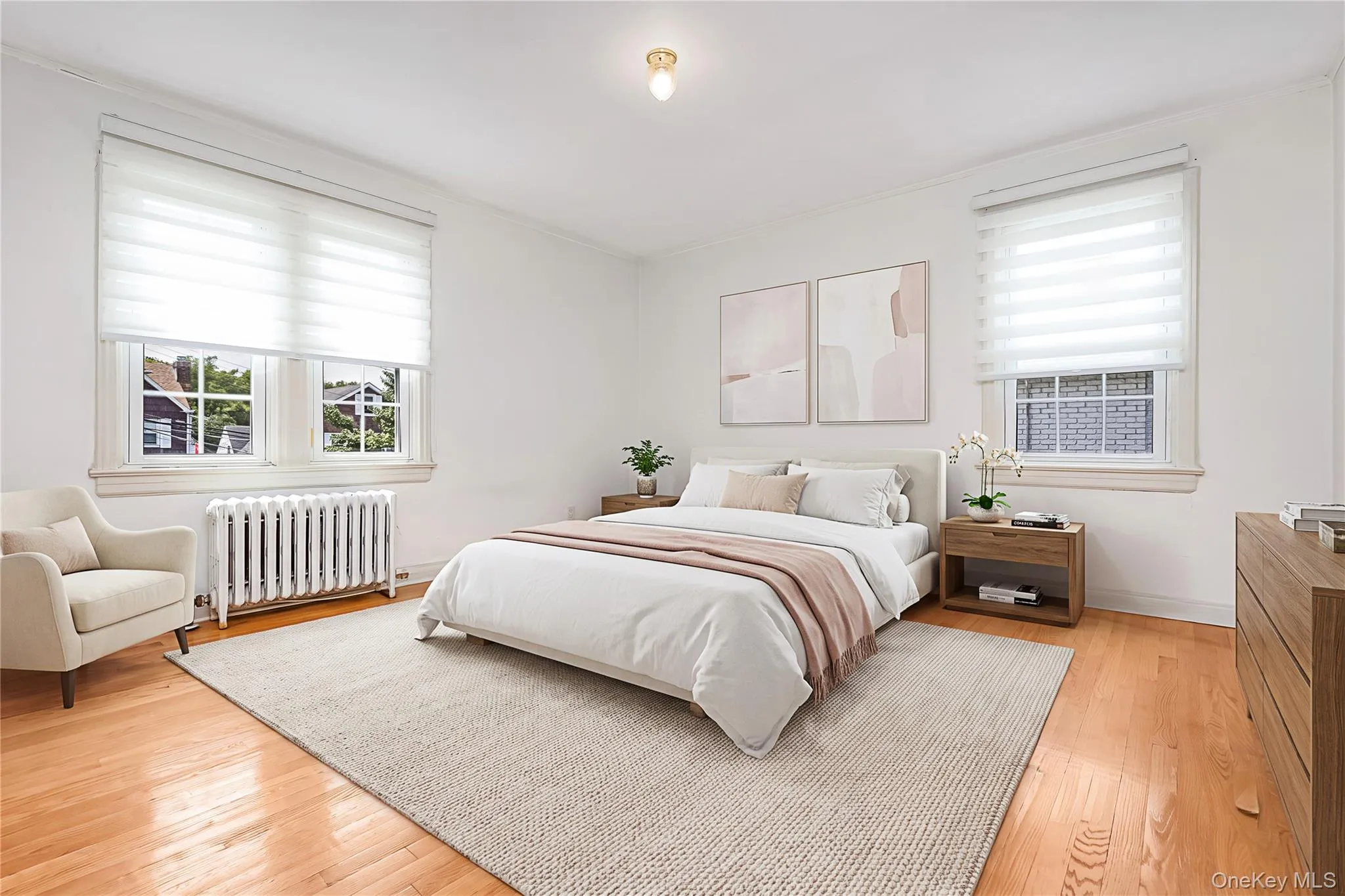 Staged primary bedroom Staged primary bedroom