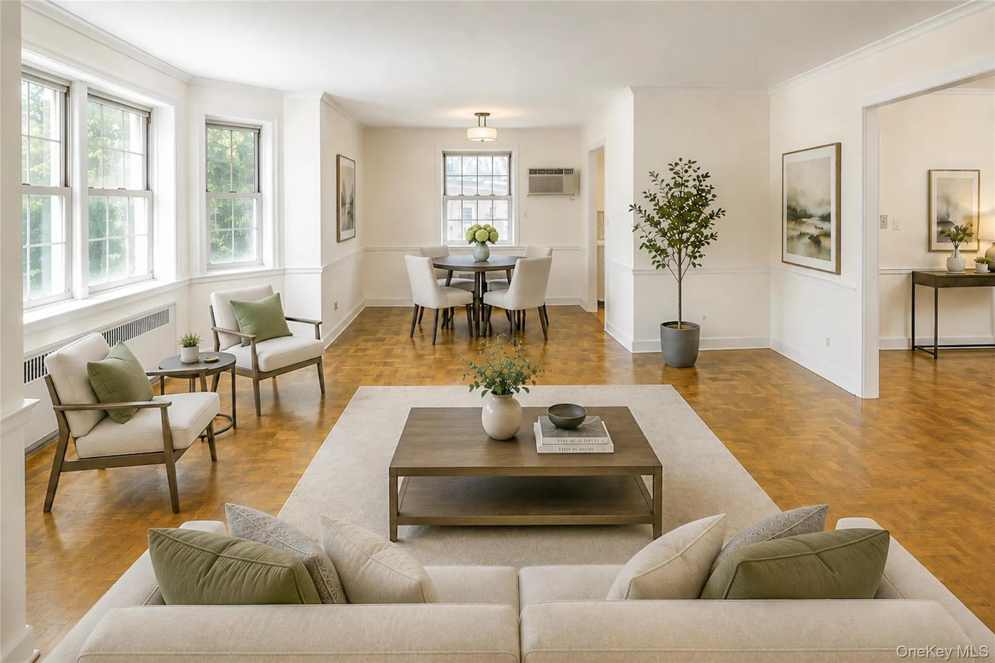 Living Room and Dining Area Virtually Staged Living Room and Dining Area Virtually Staged