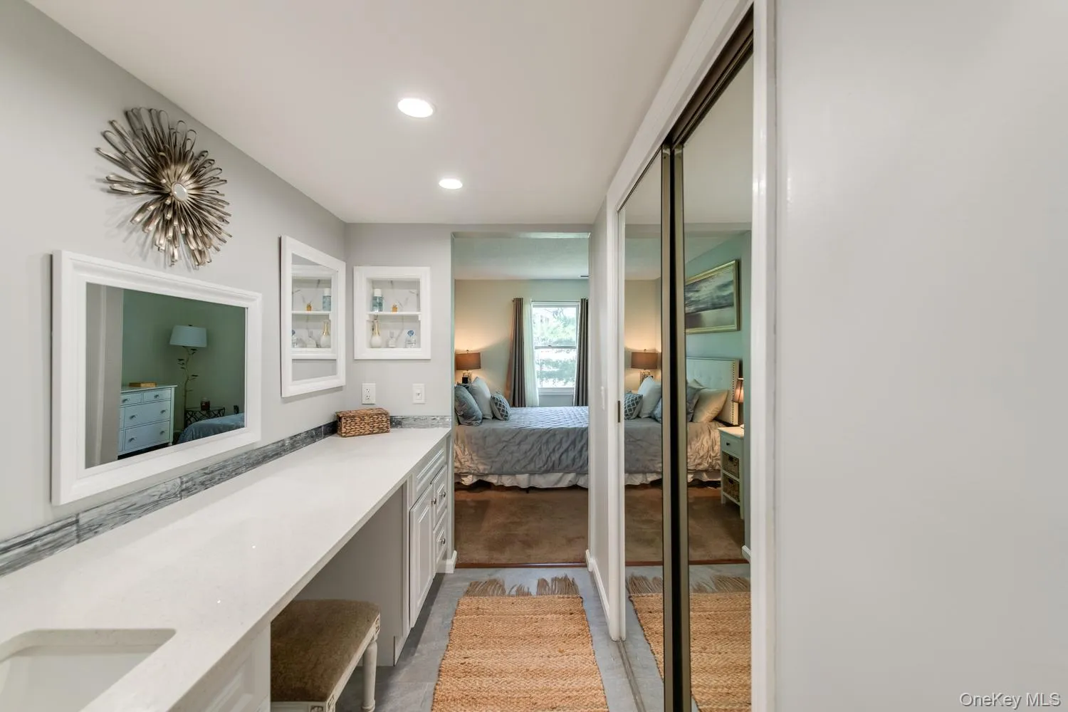 Bathroom with large closet Bathroom with large closet