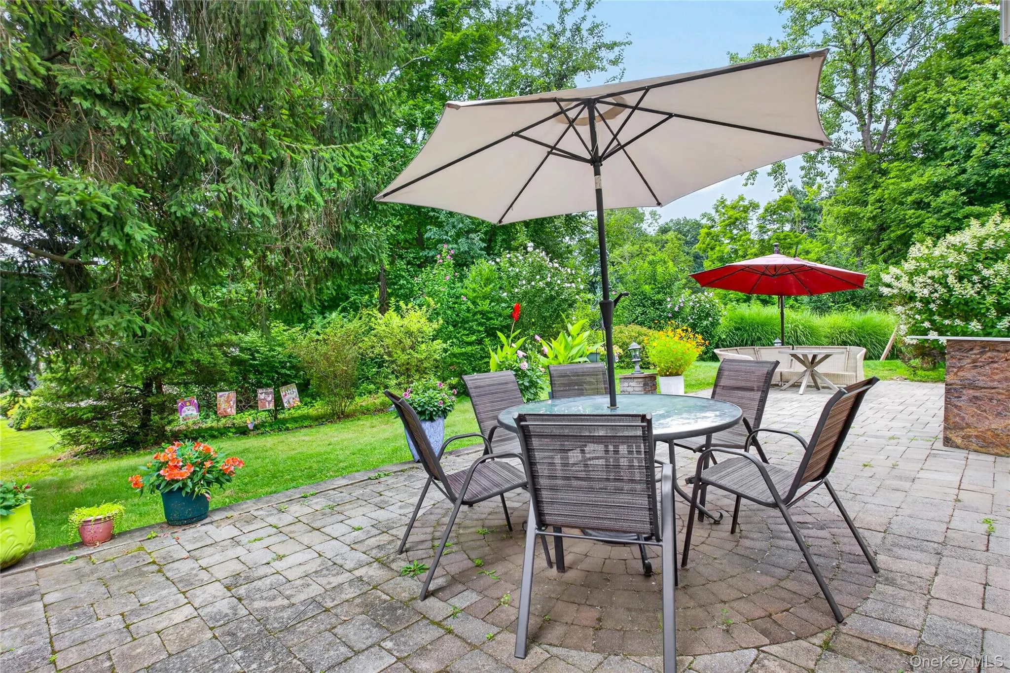 Relaxing paver patio. Relaxing paver patio.