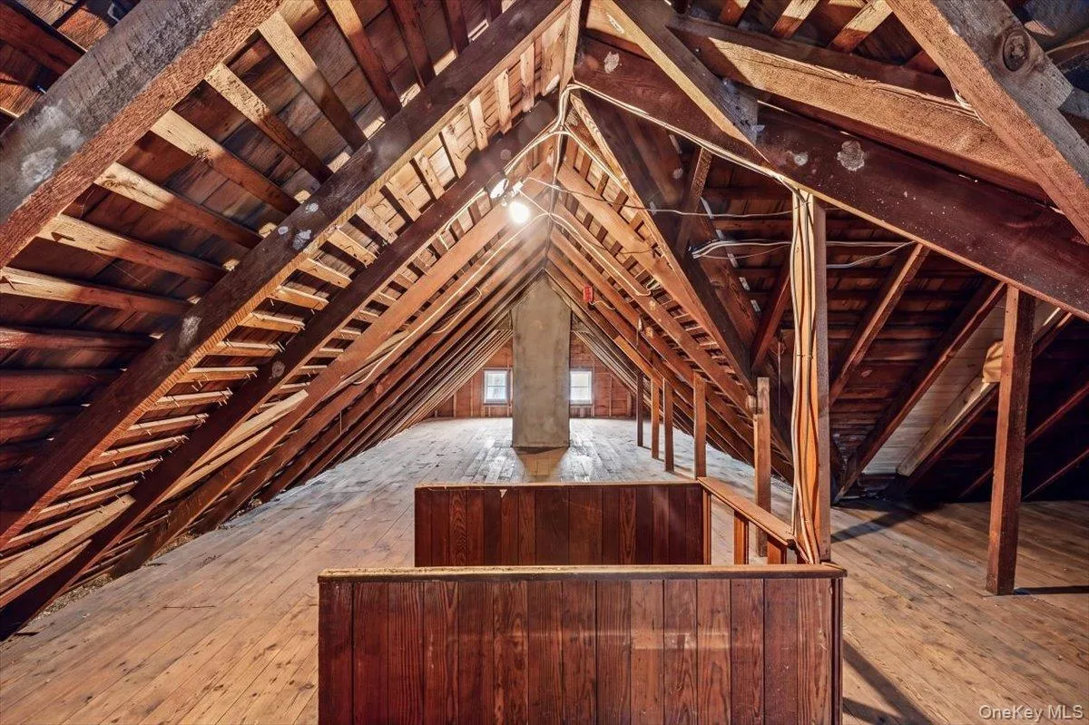 Walk-up attic provides a great option for storage or reading nook. Walk-up attic provides a great option for storage or reading nook.
