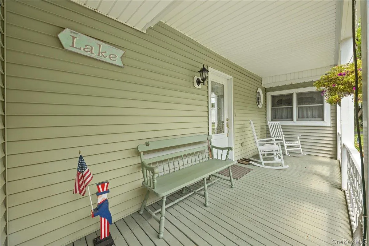 Covered front porch. Covered front porch.