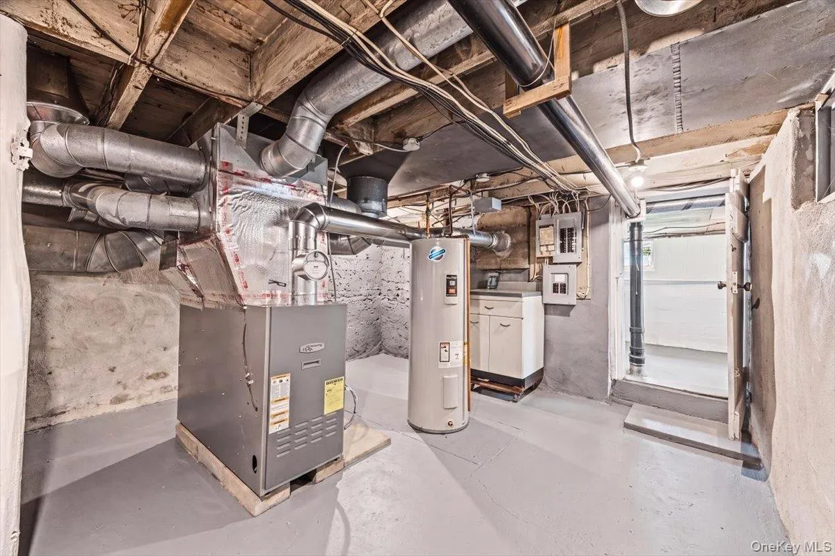 Basement, includes additional storage space and houses the brand new furnace. Basement, includes additional storage space and houses the brand new furnace.