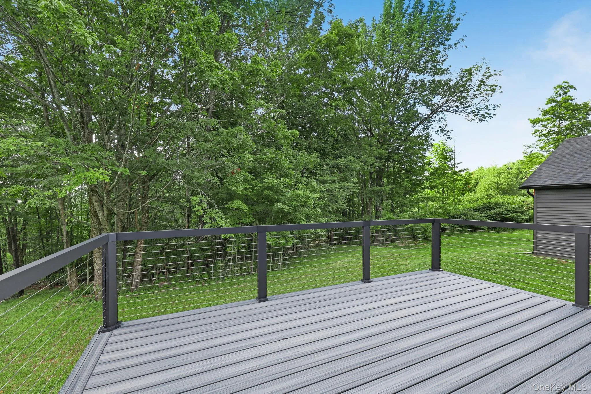 Beautiful back porch overlooking your property Beautiful back porch overlooking your property
