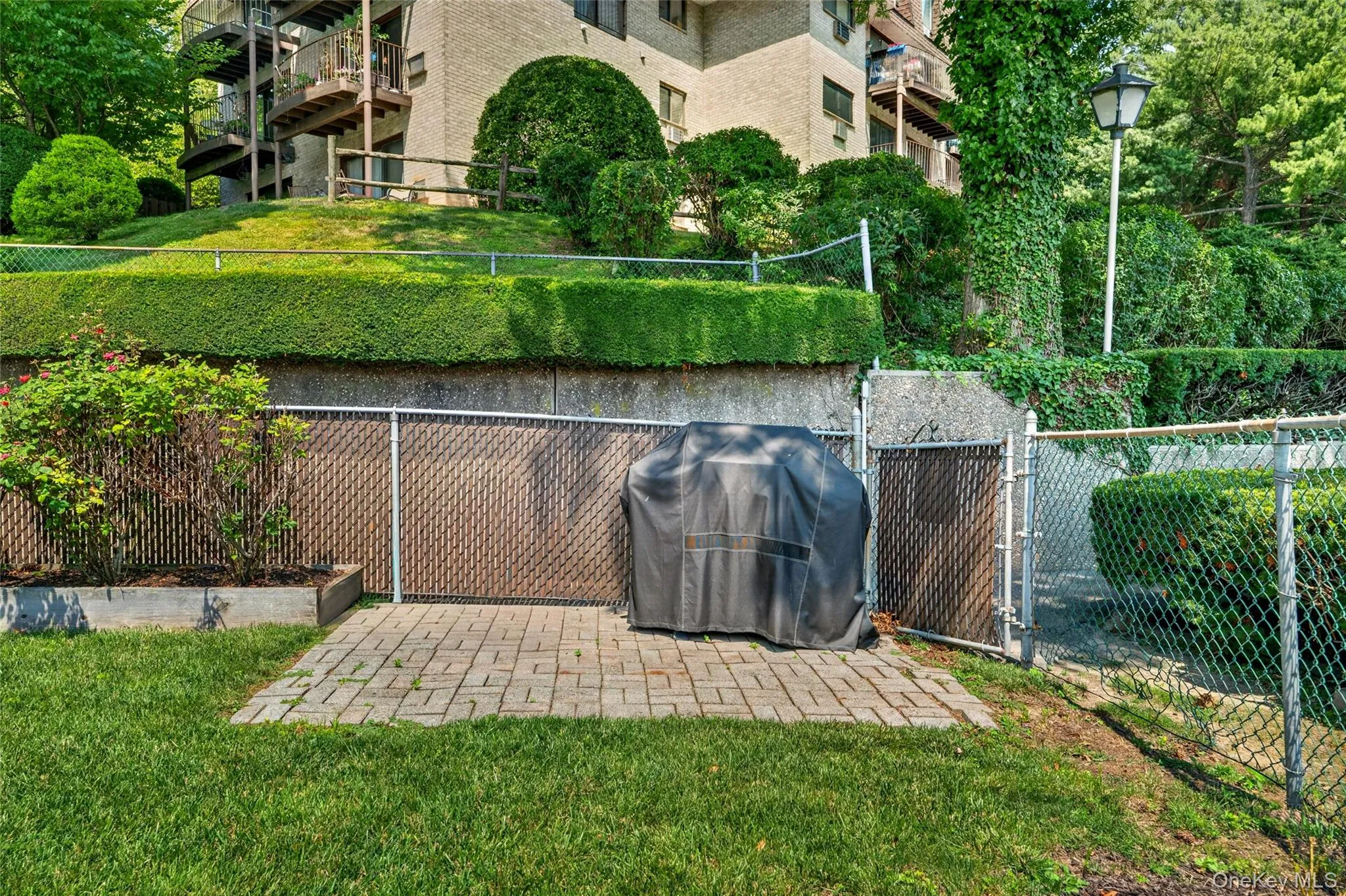 Gas grill available for use by pool Gas grill available for use by pool