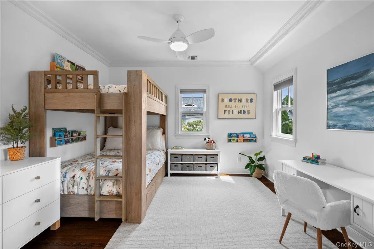 Bedroom on the second level. Bedroom on the second level.