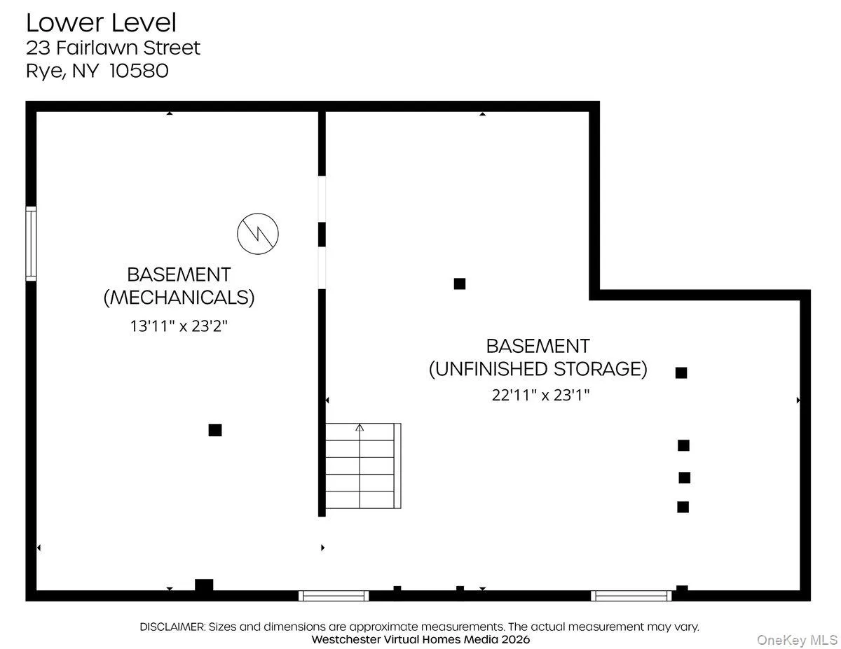 Lower level floor plan. Lower level floor plan.