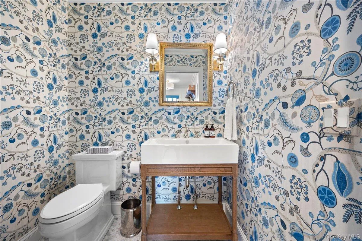 First level powder room. First level powder room.