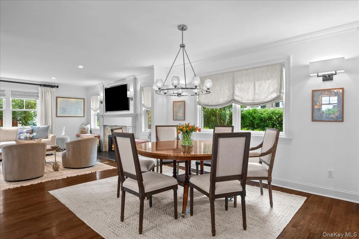 The dining area is located just off the kitchen and opens to the living room. This home offers a convenient open concept layout. The dining area is located just off the kitchen and opens to the living room. This home offers a convenient open concept layout.