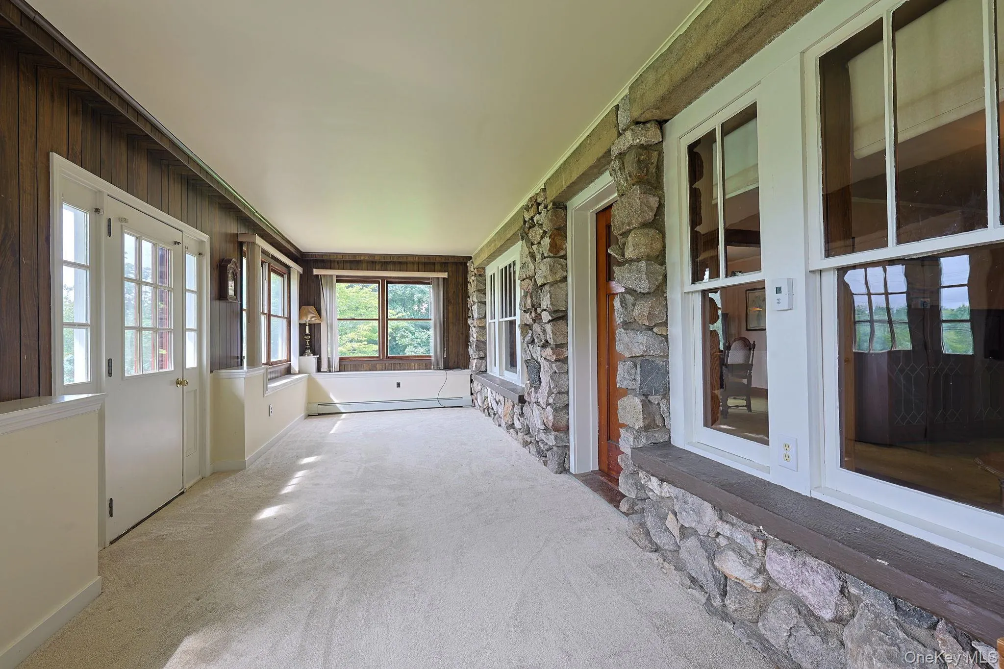 Enclosed porch. Enclosed porch.