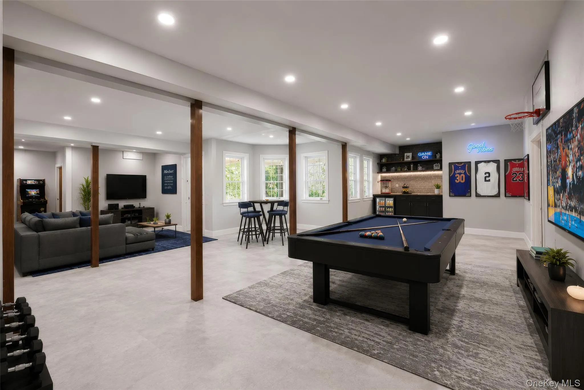 Imagine the possibilities! This digitally staged image showcases the incredible potential of what the basement could become with your vision and creativity. Imagine the possibilities! This digitally staged image showcases the incredible potential of what the basement could become with your vision and creativity.