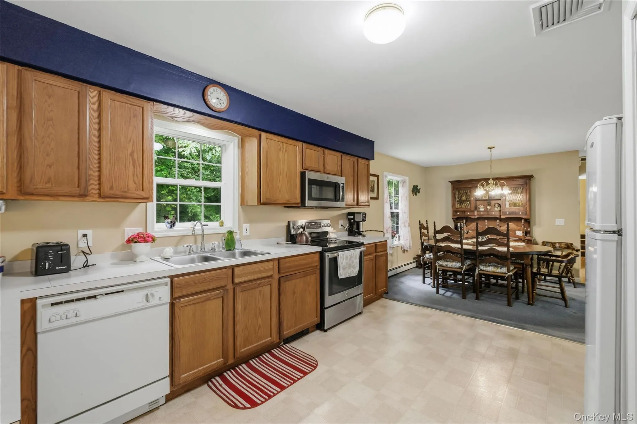 Numerous cabinets, double stainless steel sink and the newer oven will delight the home's chef Numerous cabinets, double stainless steel sink and the newer oven will delight the home's chef