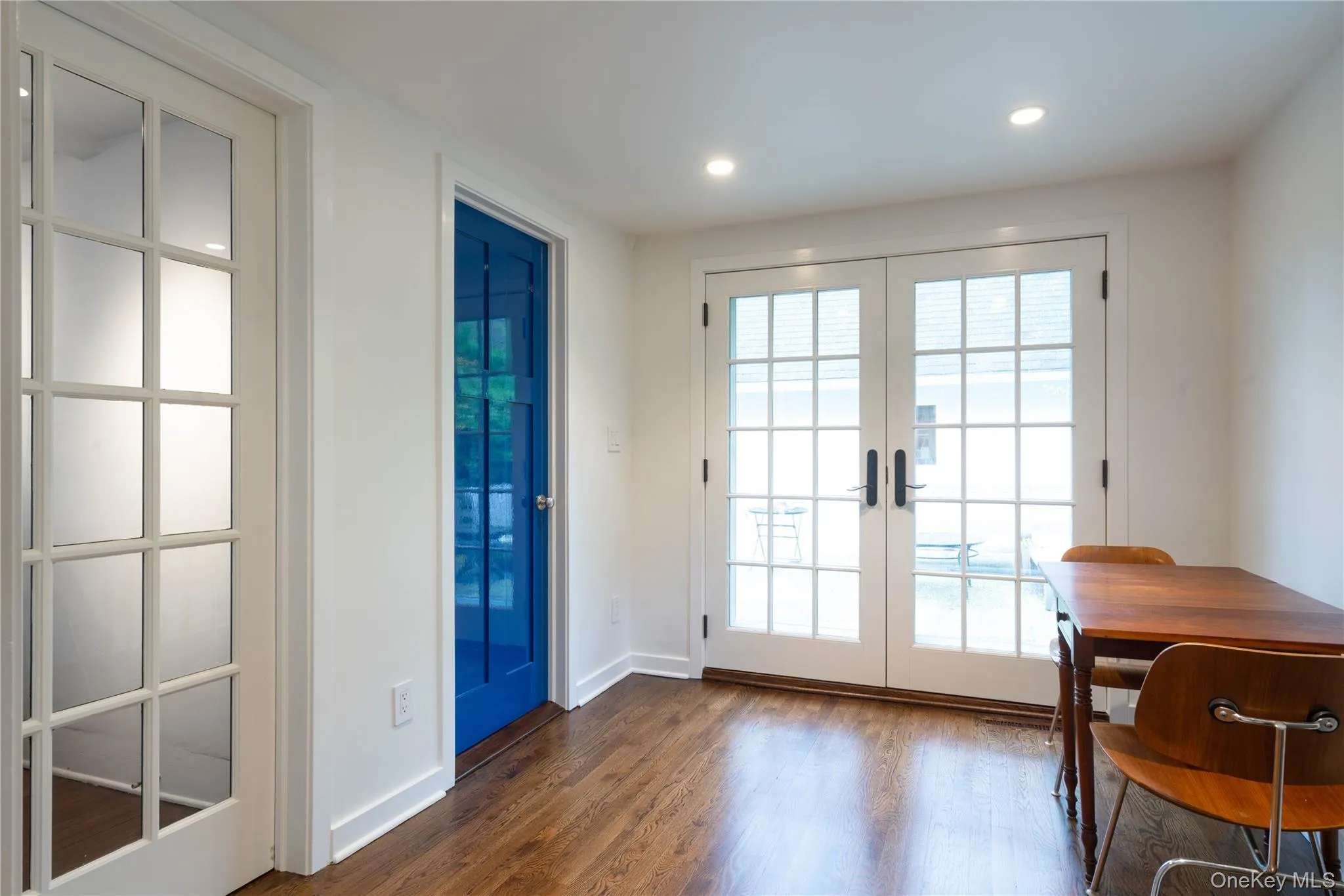 French Door to Yard and Powder Room French Door to Yard and Powder Room