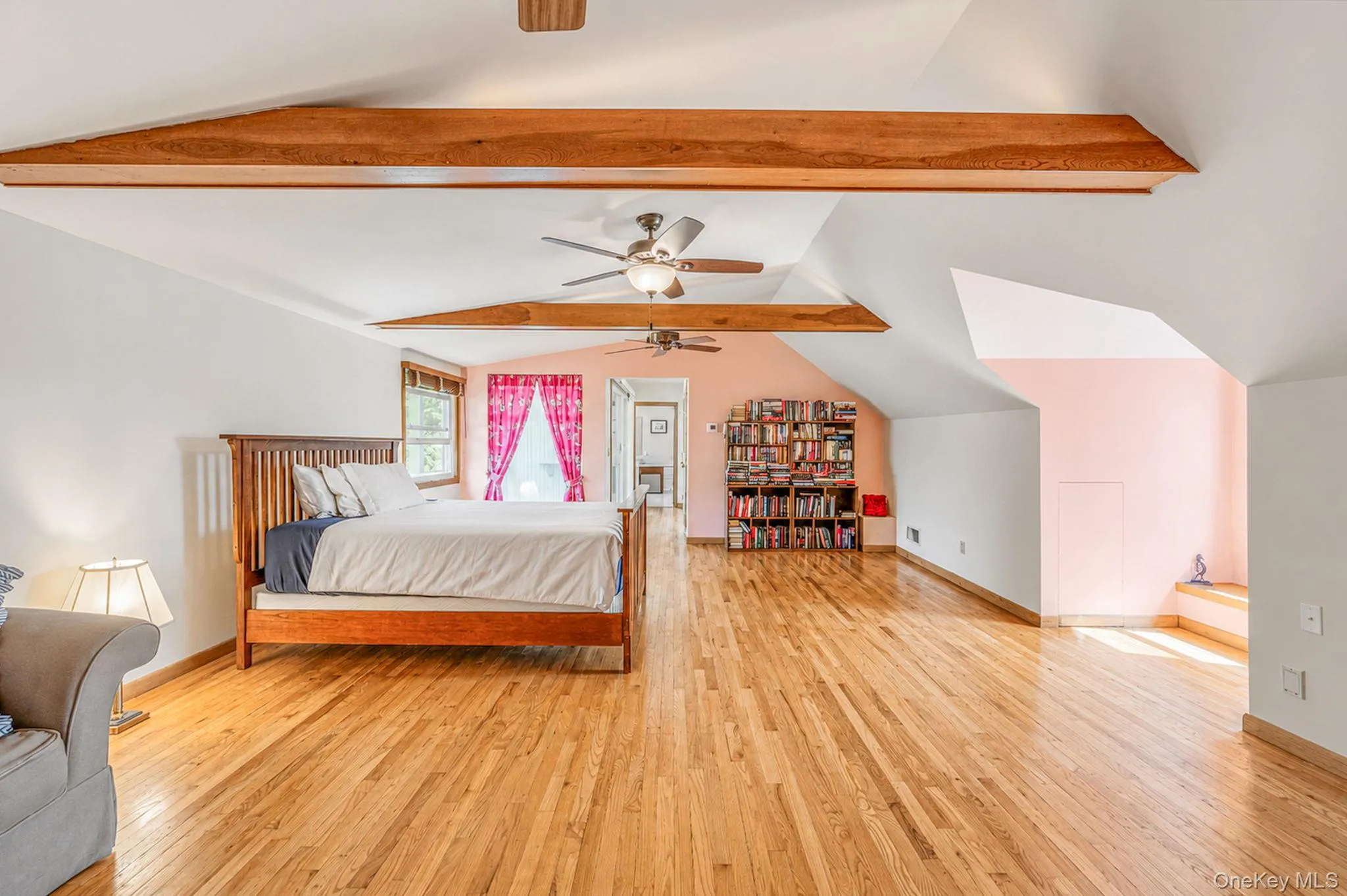 Enormous Primary En-Suite, HW Floors, Exposed Beams, 2 Walk In Closets, Balcony, En-Suite Bath Enormous Primary En-Suite, HW Floors, Exposed Beams, 2 Walk In Closets, Balcony, En-Suite Bath