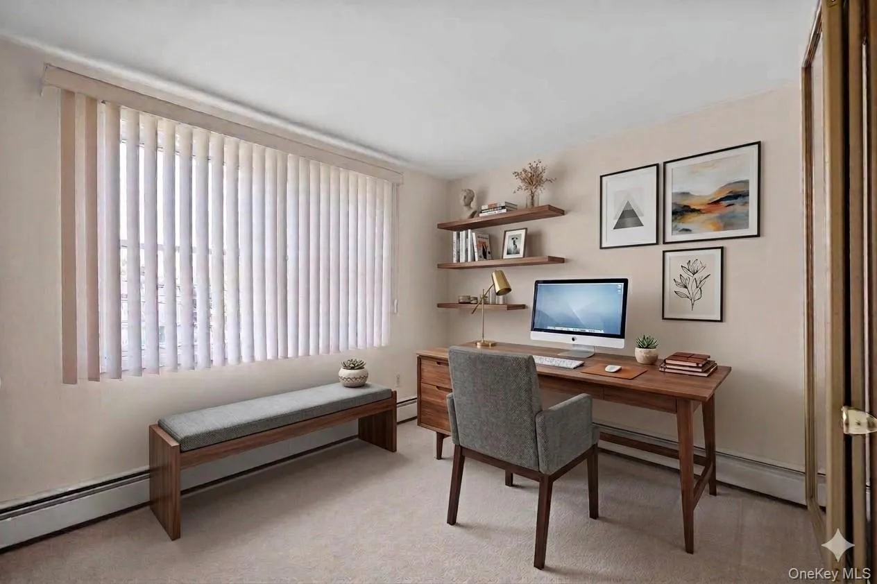 AI virtually staged office. Room attached to primary bedroom. AI virtually staged office. Room attached to primary bedroom.