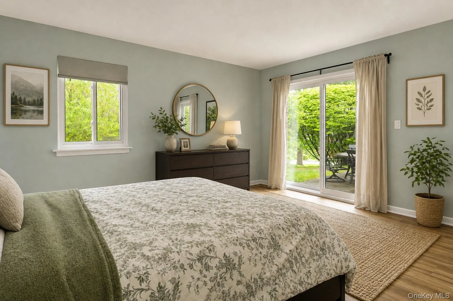 Primary Bedroom/SGD to patio area. Virtually staged Primary Bedroom/SGD to patio area. Virtually staged
