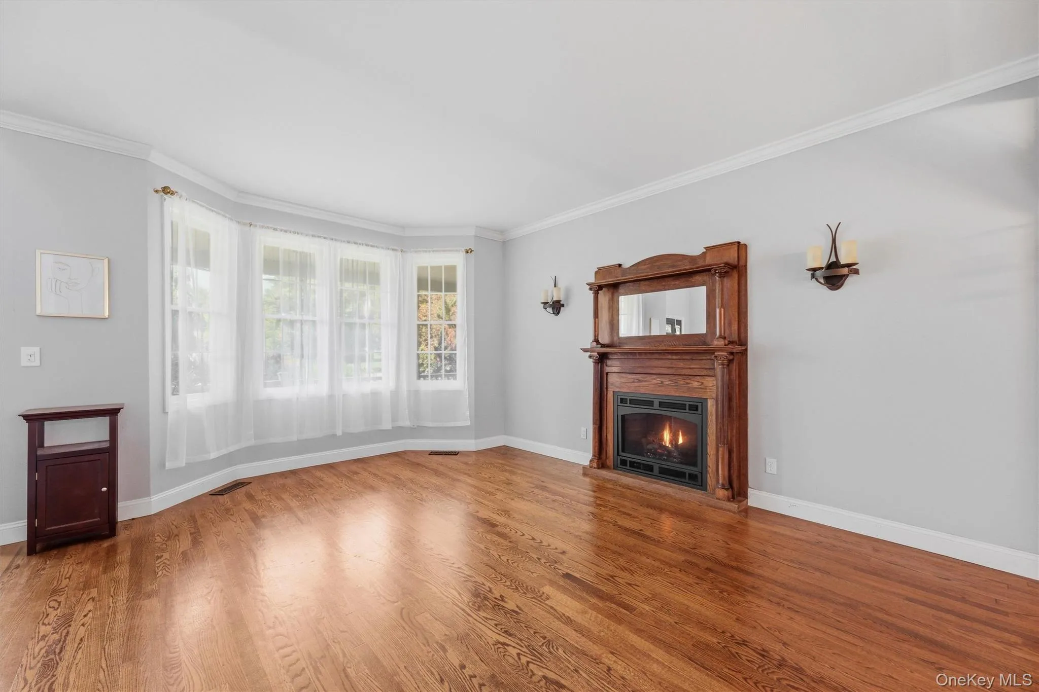 The living room offers plenty of light and a charming gas fireplace. The living room offers plenty of light and a charming gas fireplace.