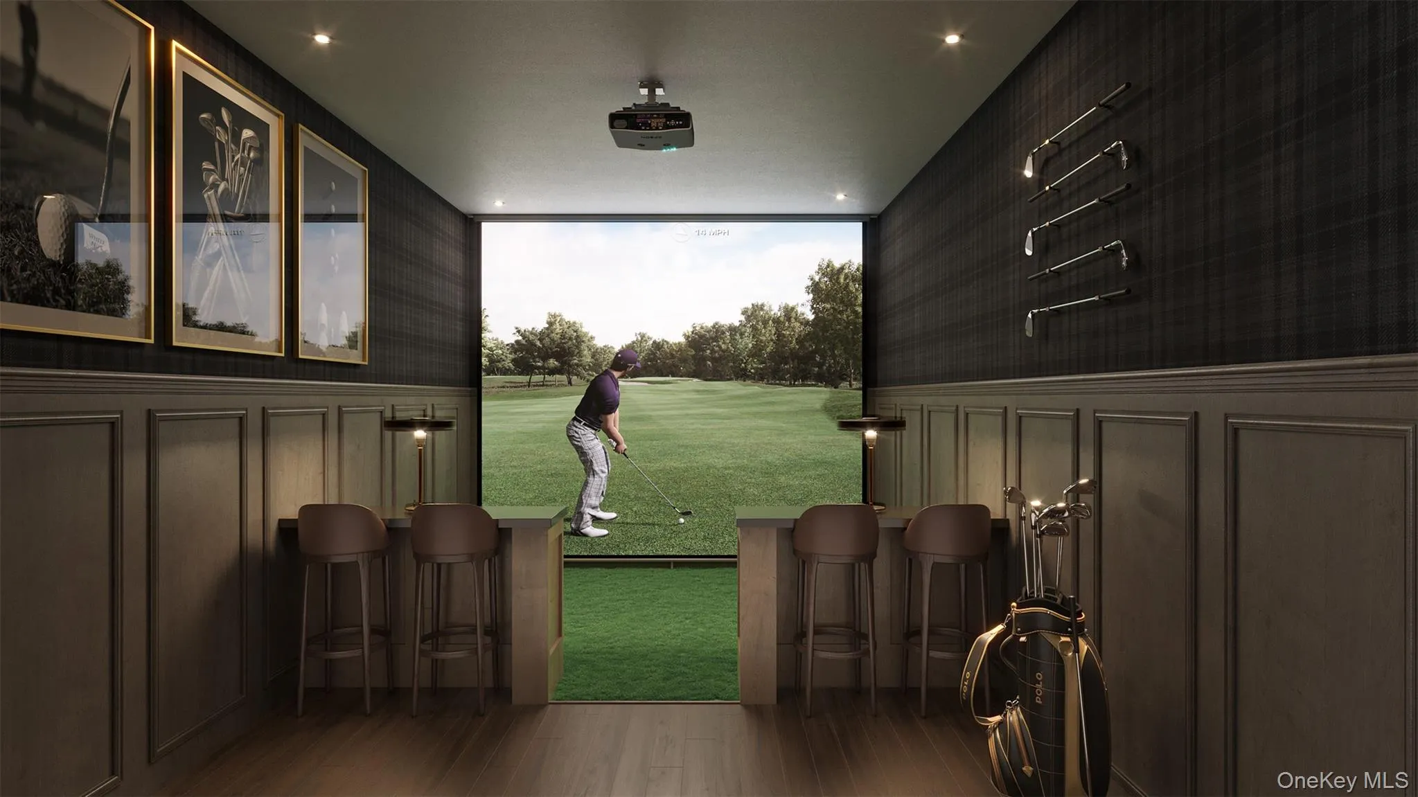 Clubhouse Golf Simulator rendering Clubhouse Golf Simulator rendering