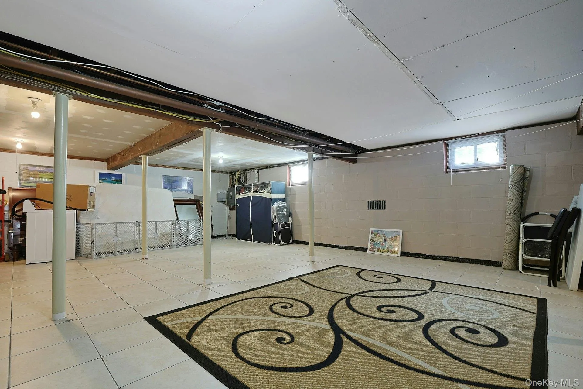 Unfinished Tiled Basement Unfinished Tiled Basement