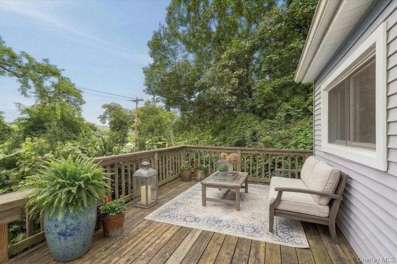 The view of the lake from the deck-virtually staged. The view of the lake from the deck-virtually staged.
