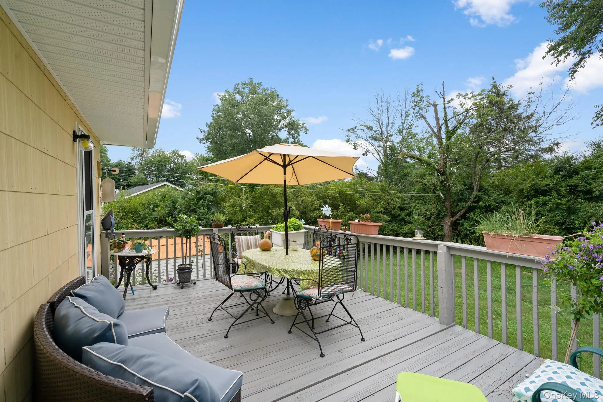Rear deck overlooking the yard. Rear deck overlooking the yard.