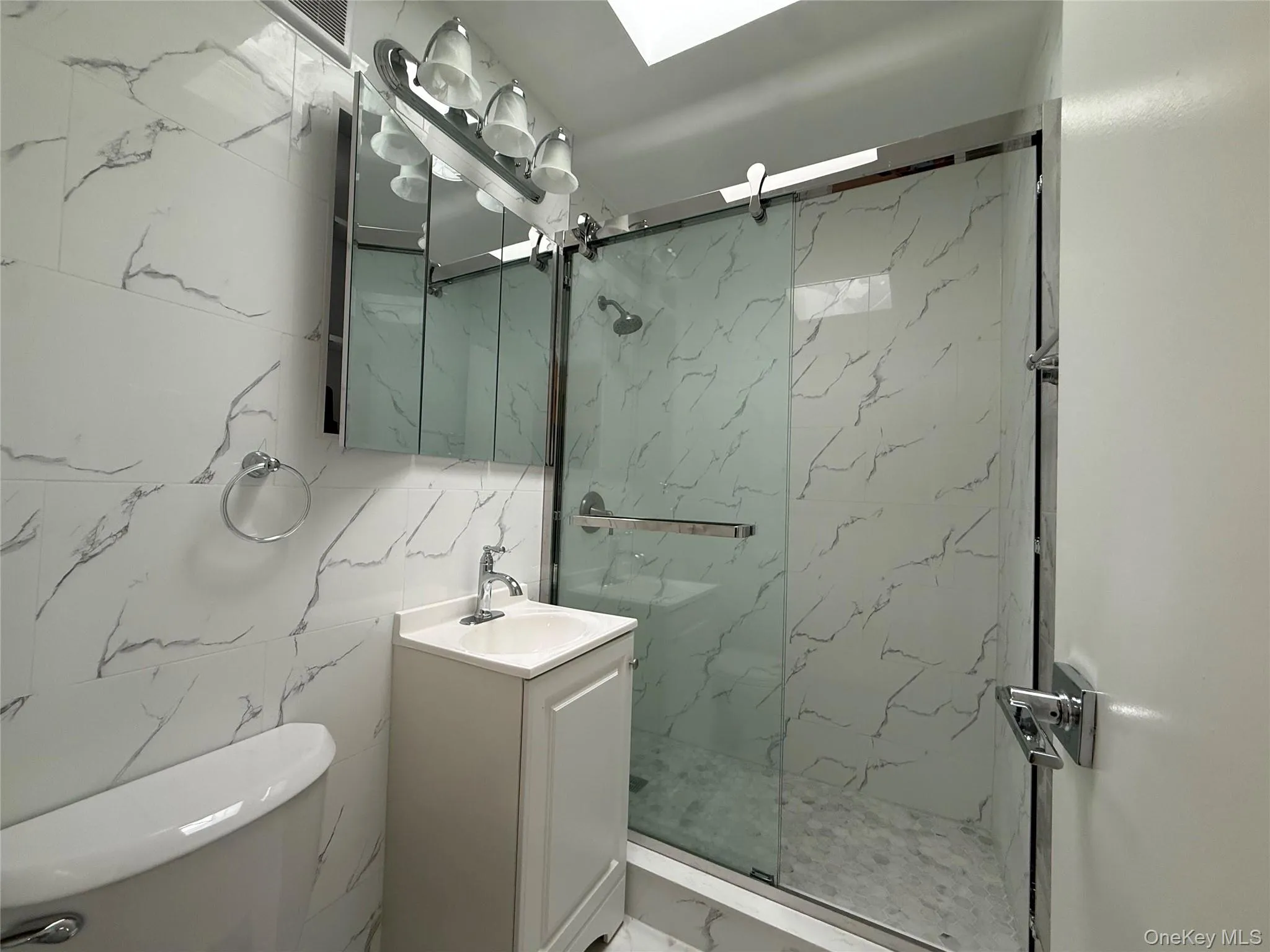 Full Bathroom with Skylight Full Bathroom with Skylight