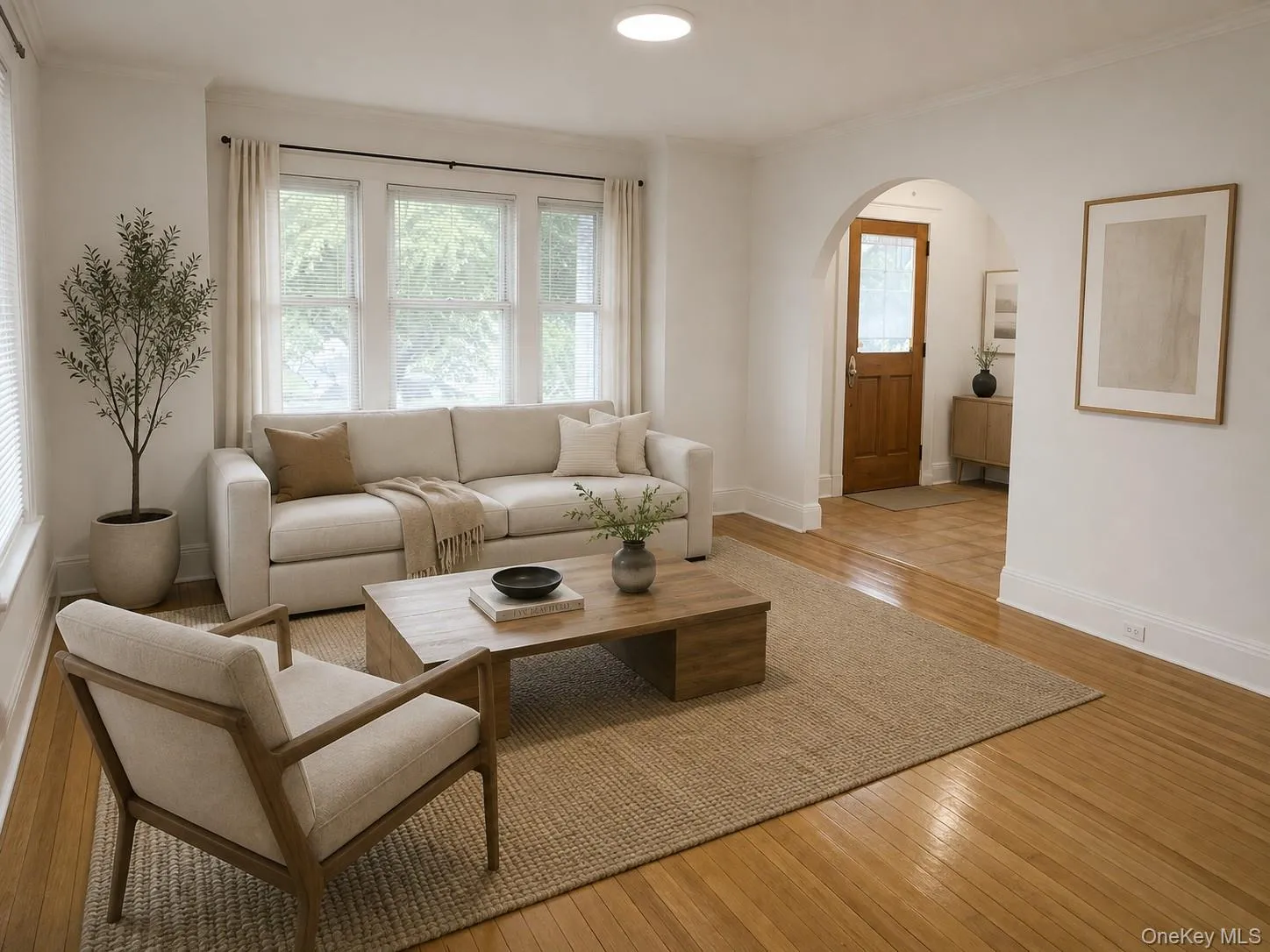 Bright living room, virtually staged Bright living room, virtually staged