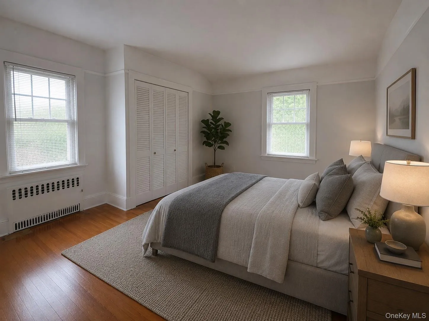 Primary bedroom, virtually staged Primary bedroom, virtually staged