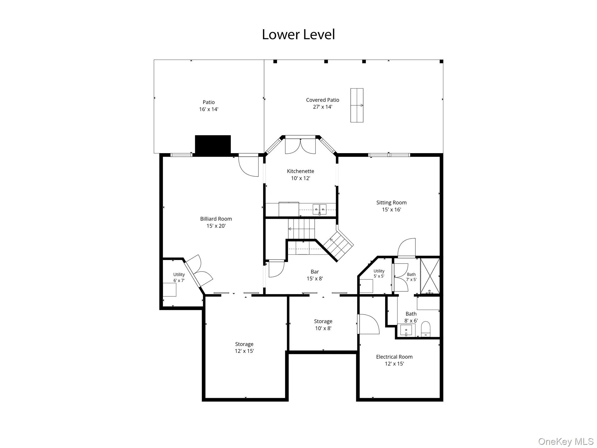 Floor plan of fully finished lower level Floor plan of fully finished lower level